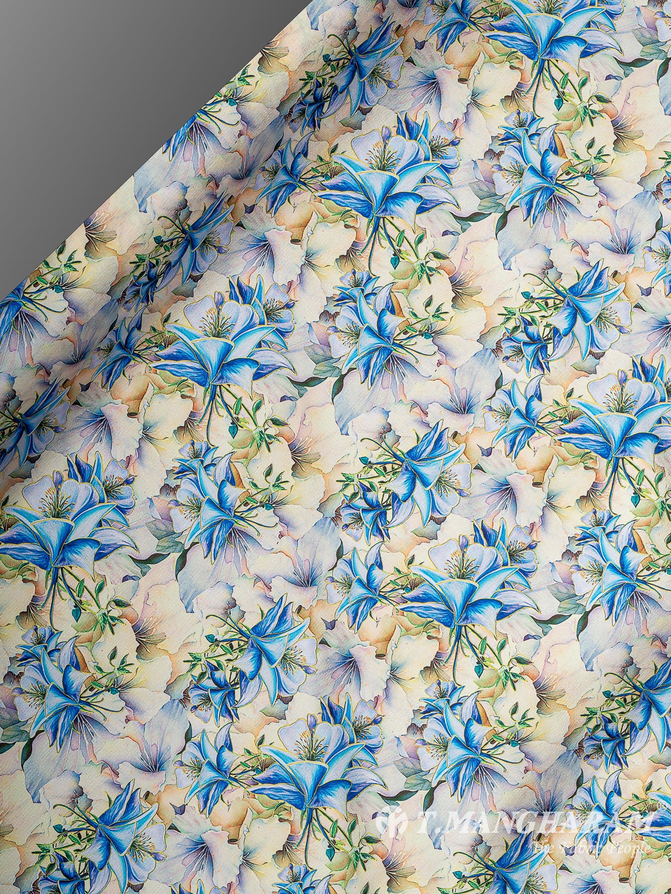 Blue Satin Fabric - EC11241