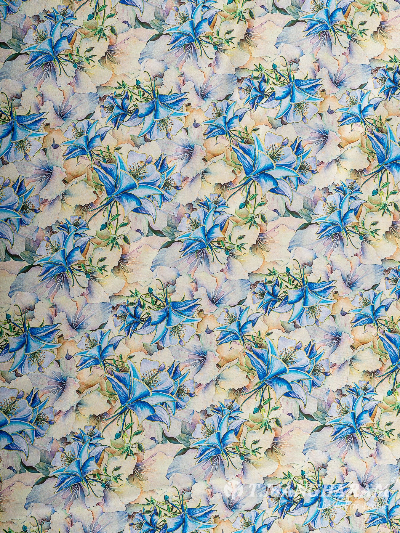 Blue Satin Fabric - EC11241