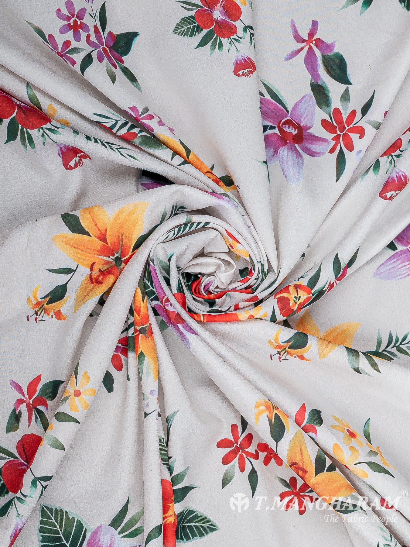 White Crepe Fabric - EC11218