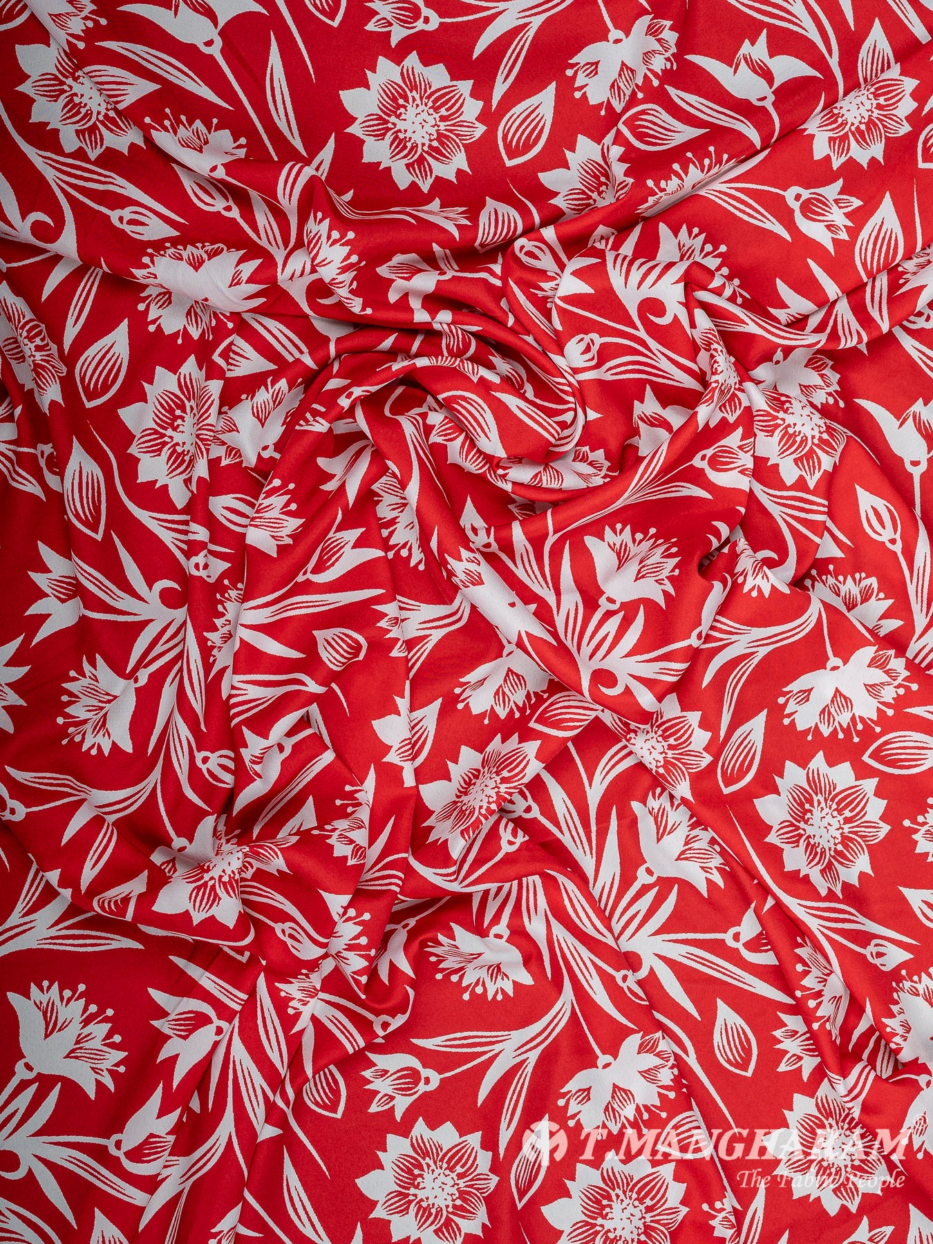 Red Crepe Fabric - EB8498