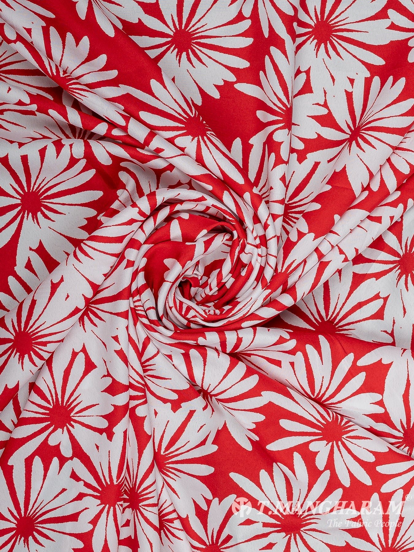 Red Crepe Fabric - EB8495