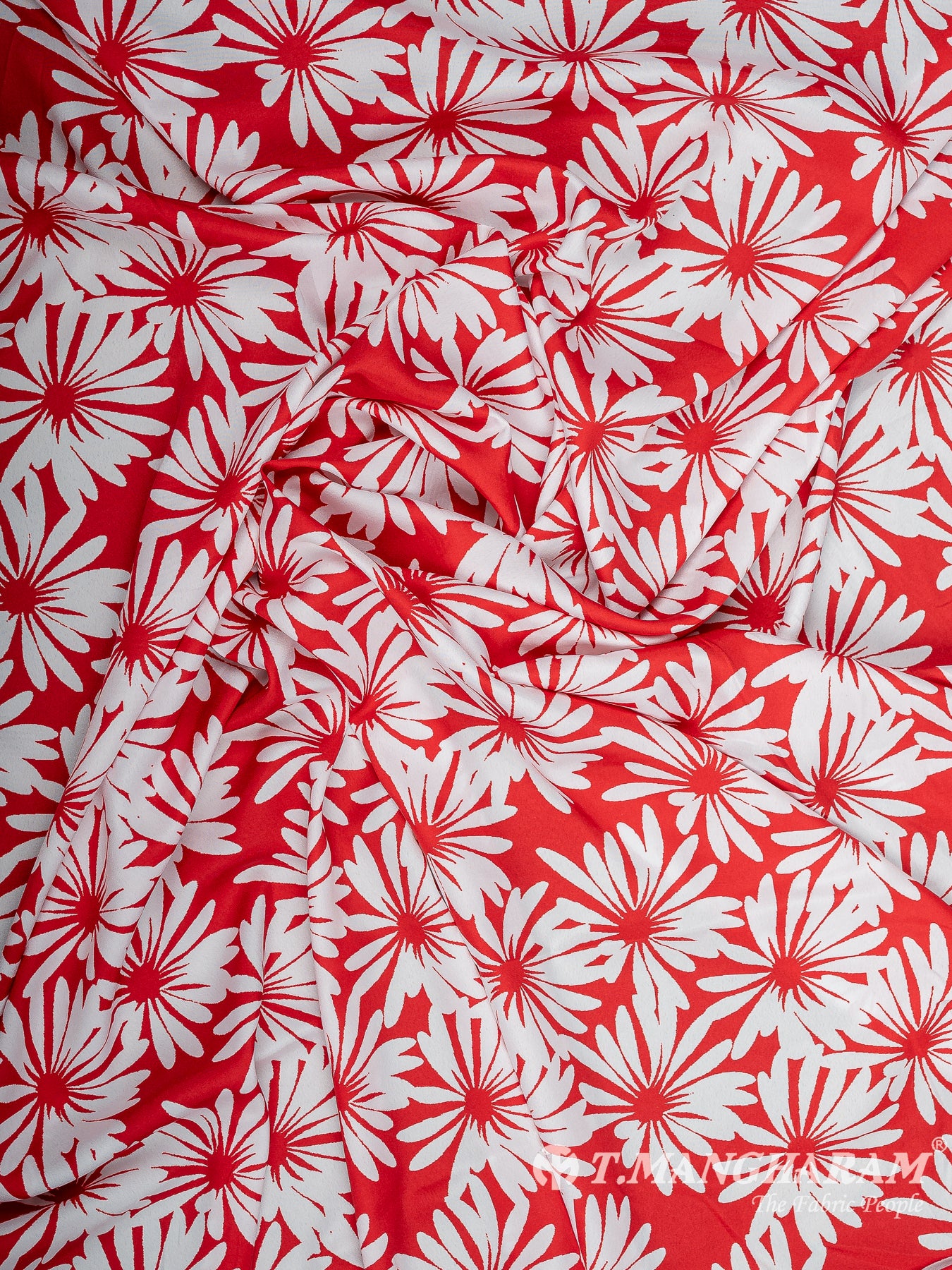 Red Crepe Fabric - EB8495