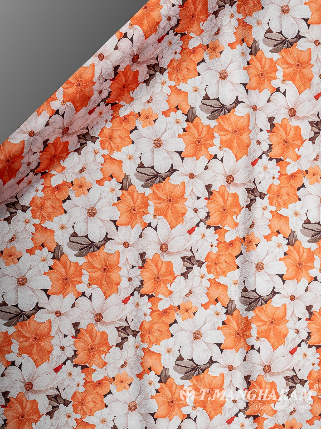 Orange Satin Fabric - EC11257