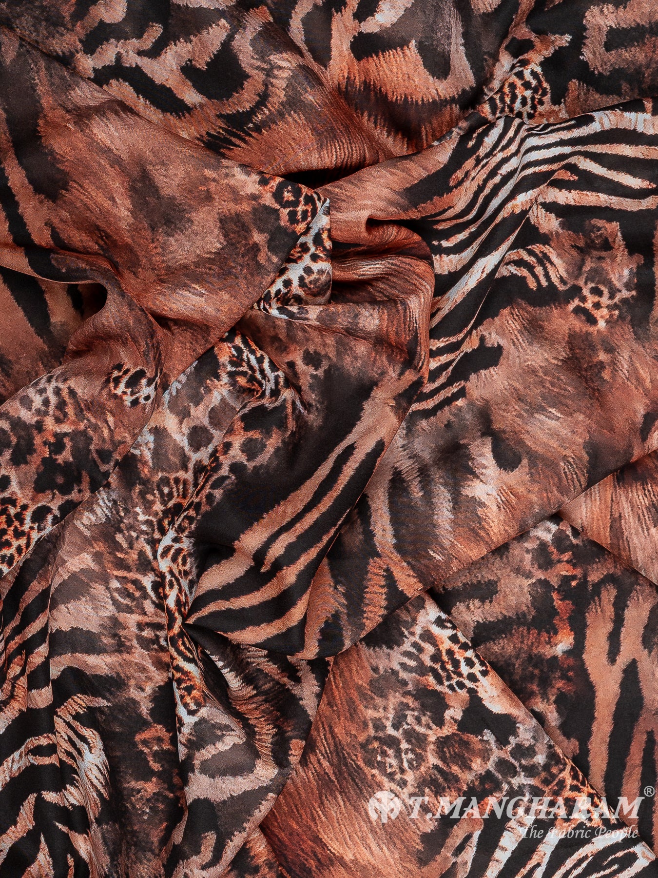 Brown Crepe Fabric - EB8512