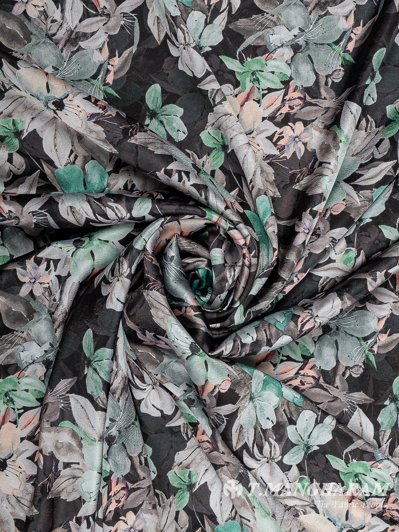 Black Satin Fabric - EC11251