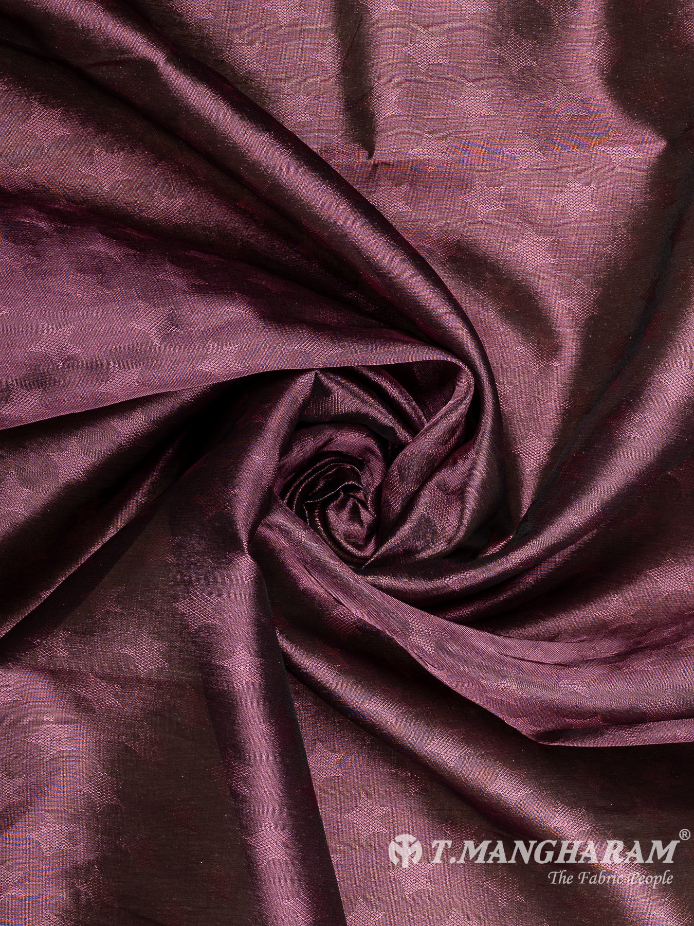 Wine Semi Banaras Fabric - EA3602