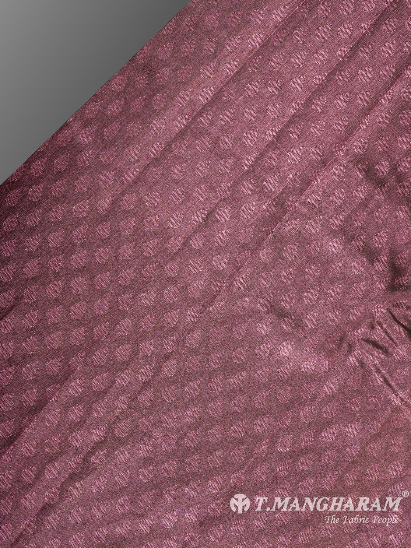 Wine Semi Banaras Fabric - EA3603