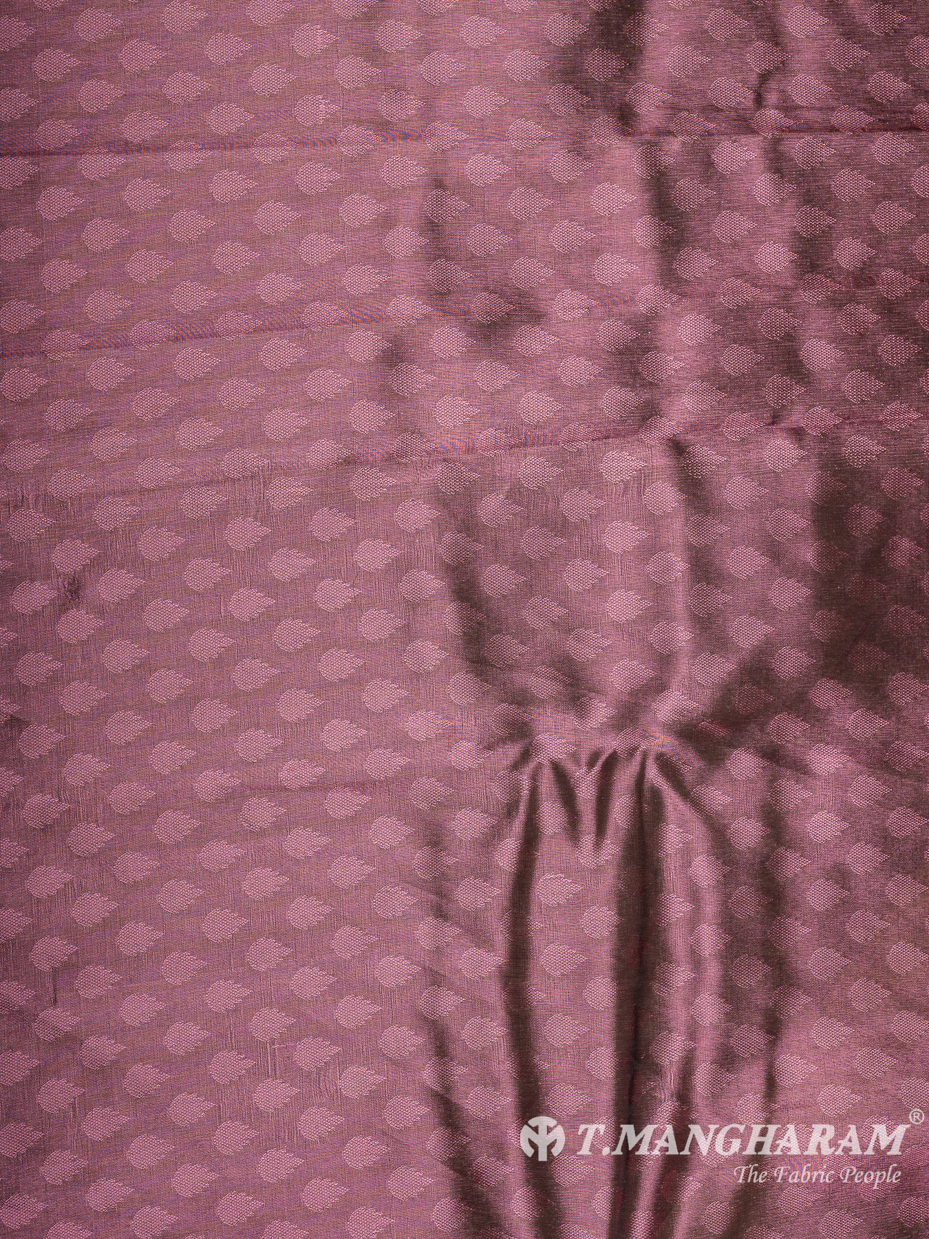 Wine Semi Banaras Fabric - EA3603