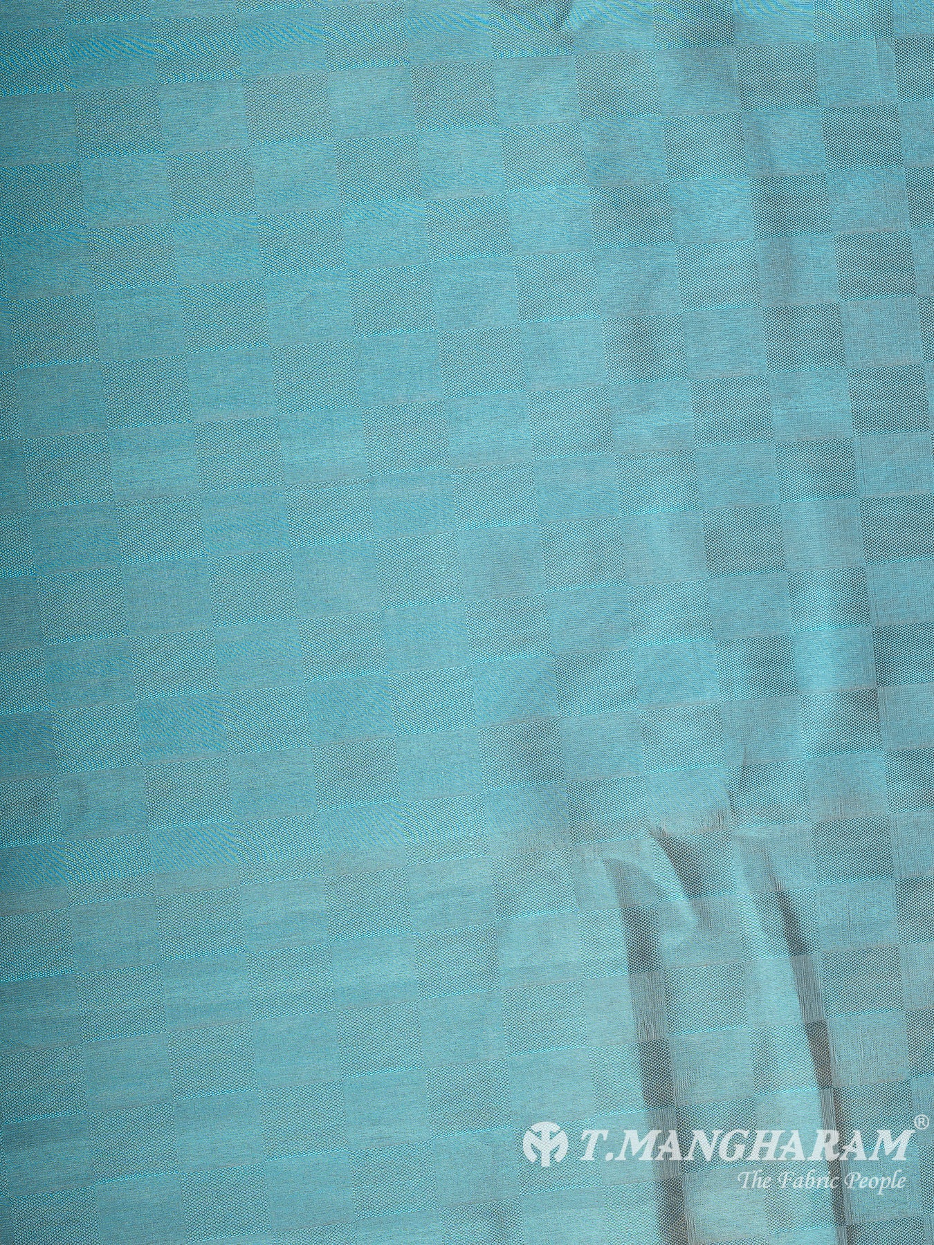 Blue Semi Banaras Fabric - EA3607