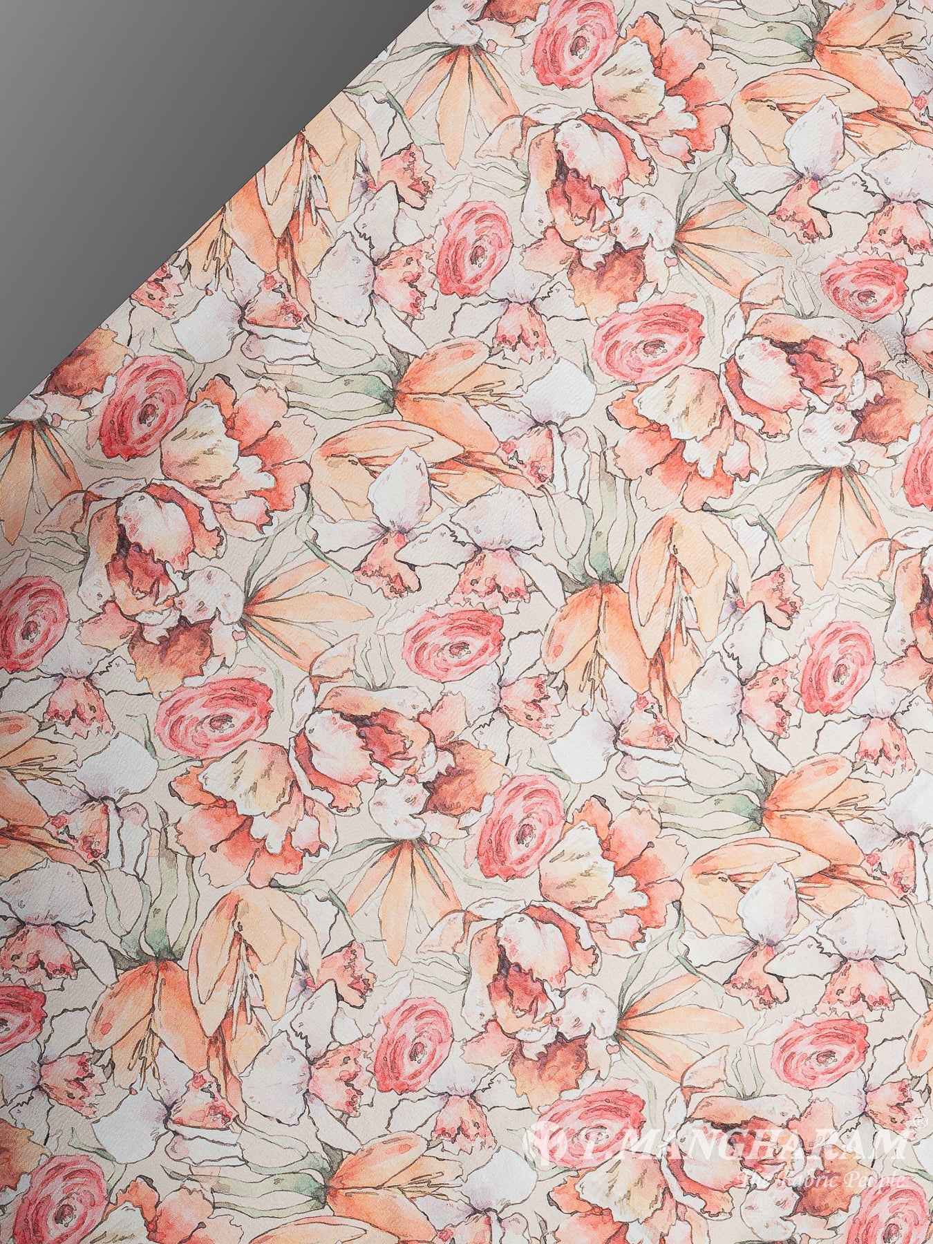 Peach Satin Fabric - EC11253