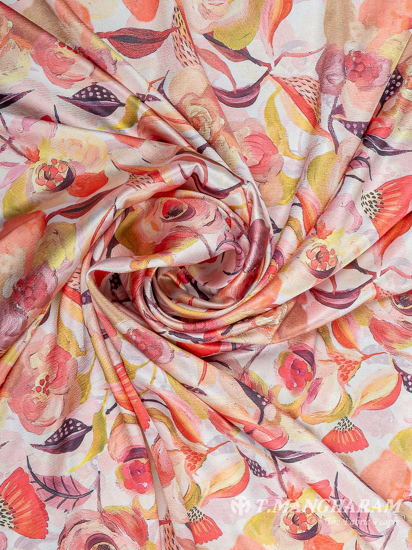 Peach Satin Fabric - EC11259