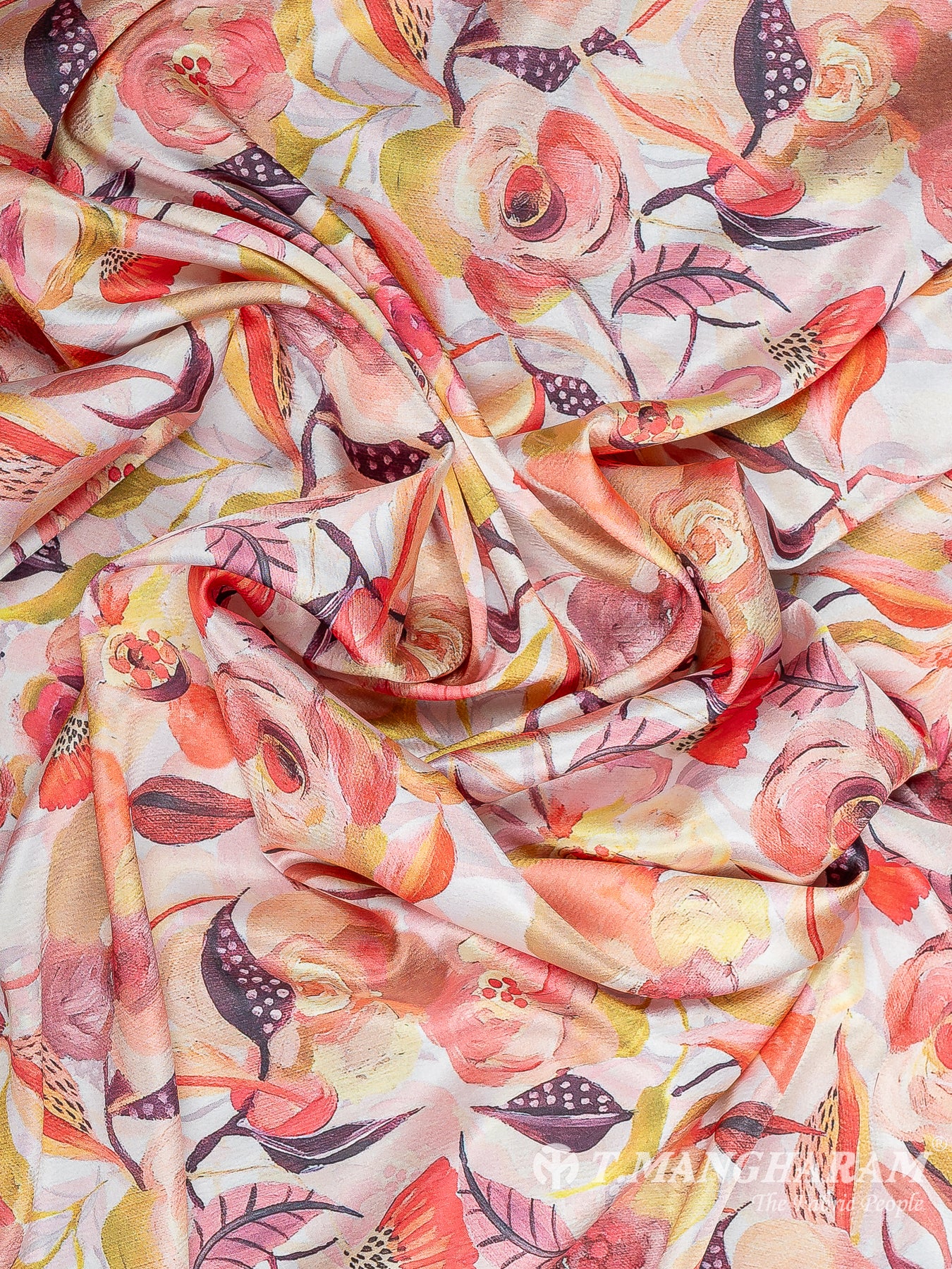 Peach Satin Fabric - EC11259