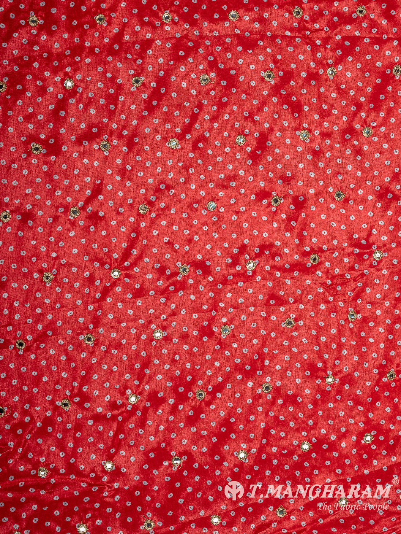 Red Chinnon Silk Fabric - EC11401