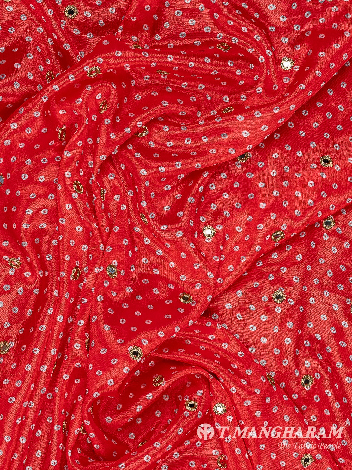 Red Chinnon Silk Fabric - EC11401