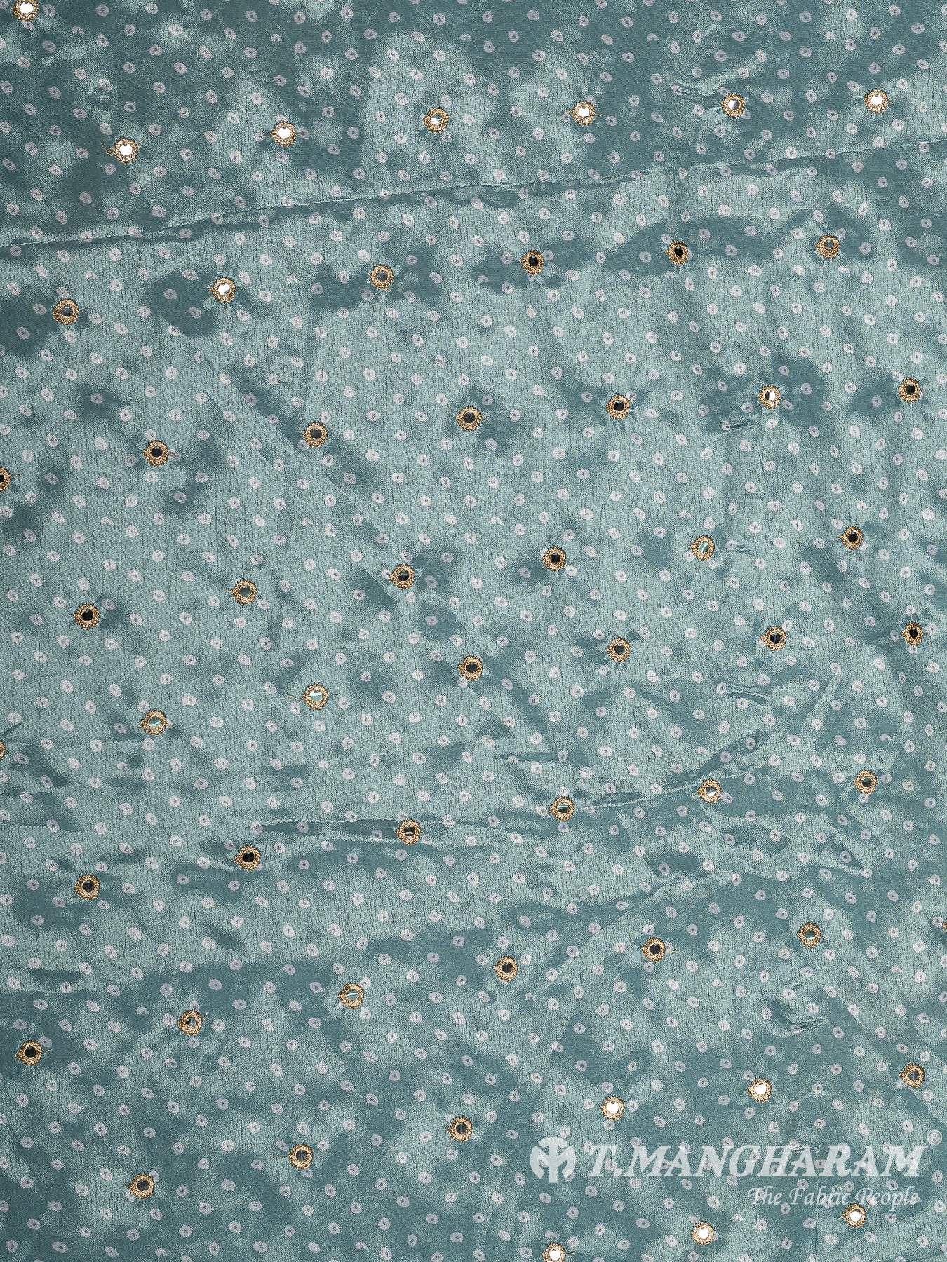 Light Green Chinnon Silk Fabric - EC11406