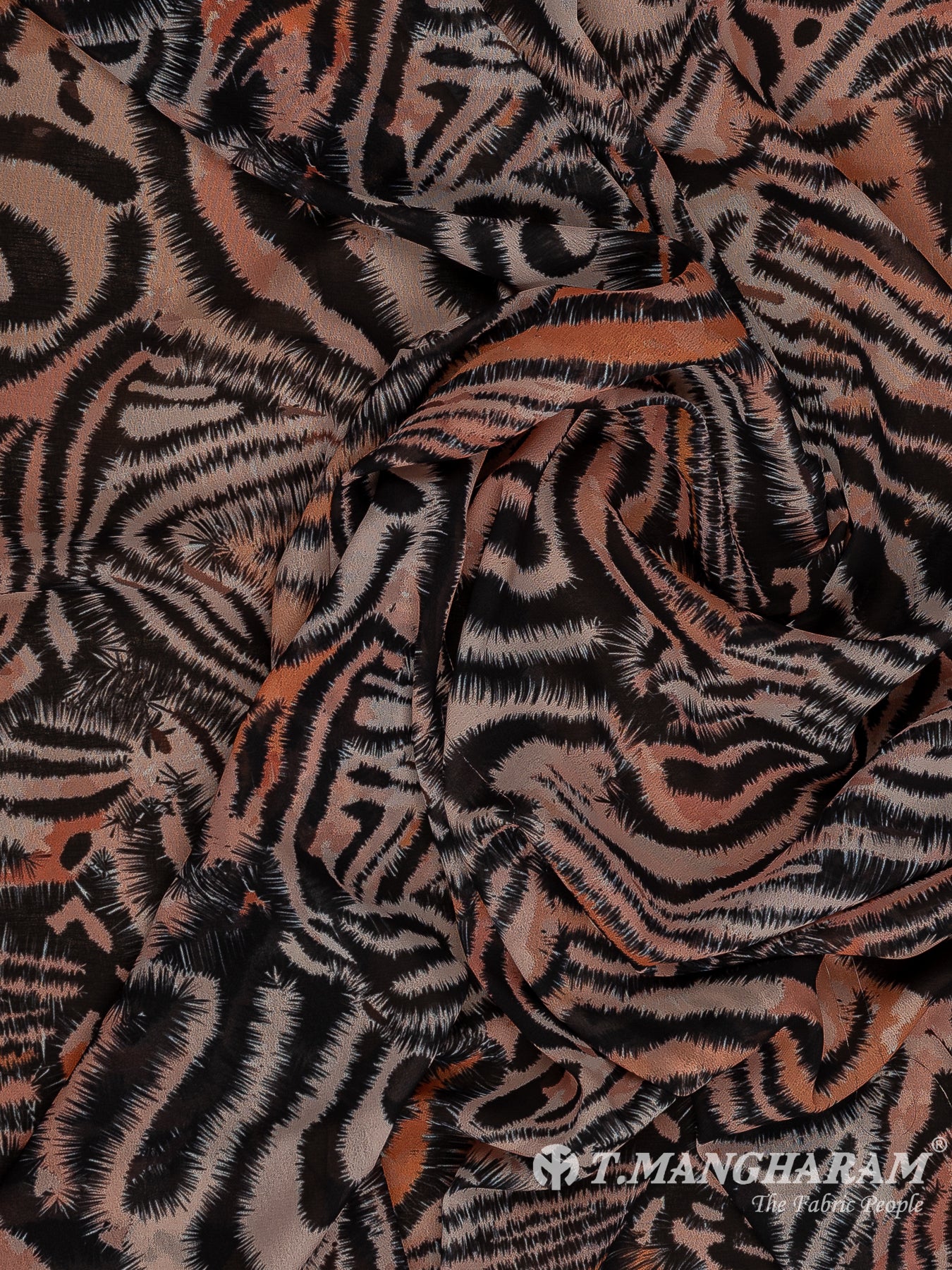 Brown Georgette Fabric - EC11384