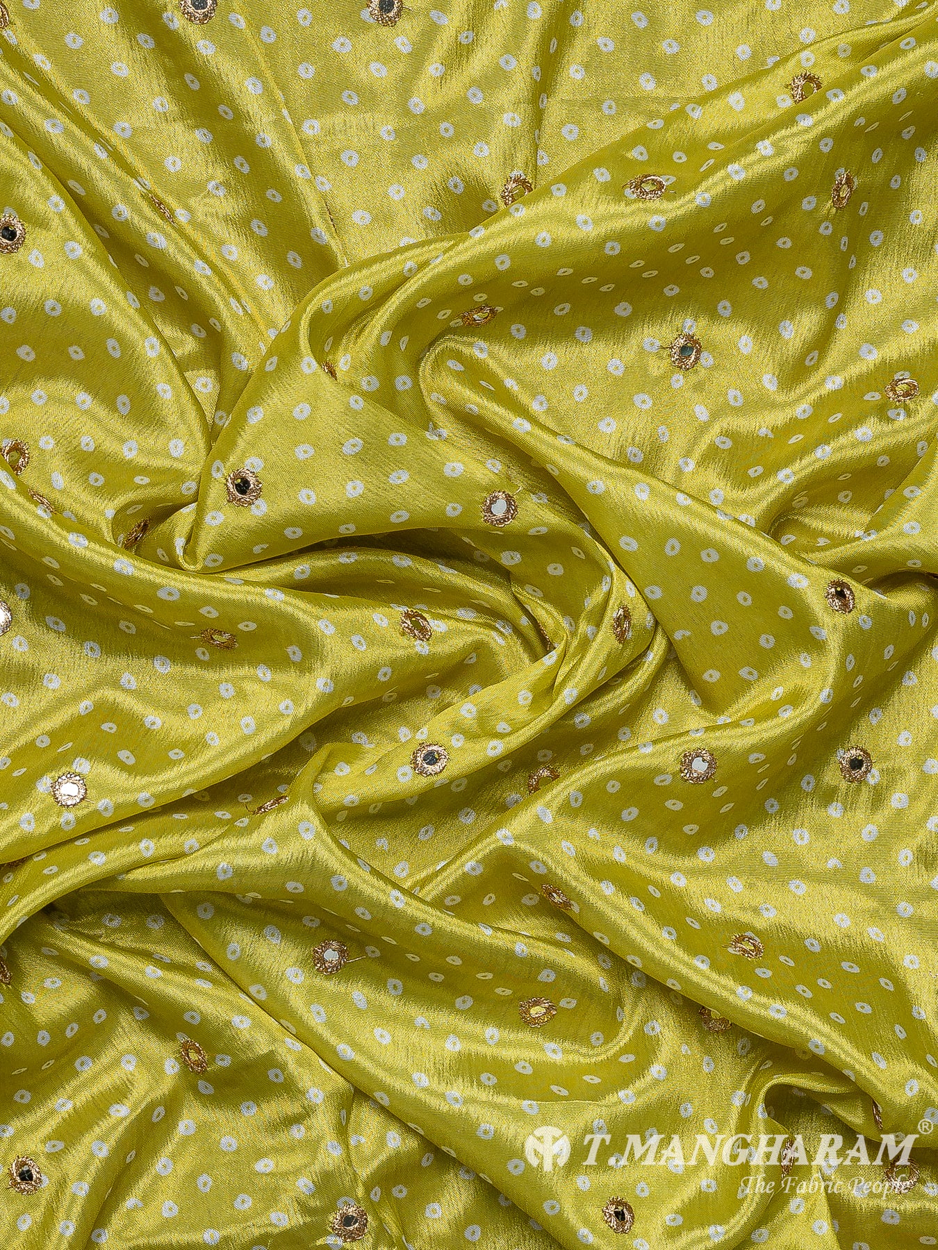 Green Chinnon Silk Fabric - EC11405