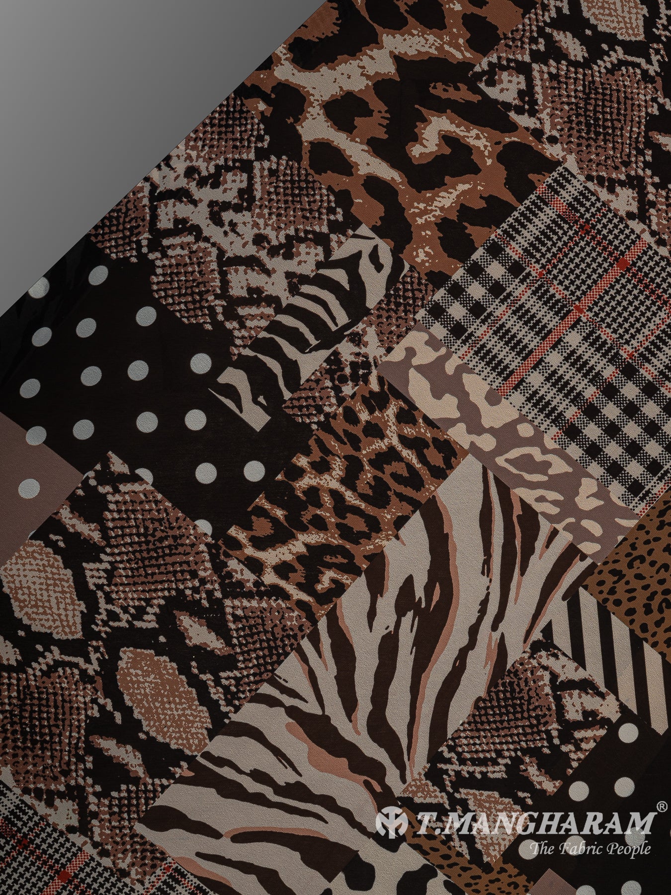 Brown Georgette Fabric - EC11379