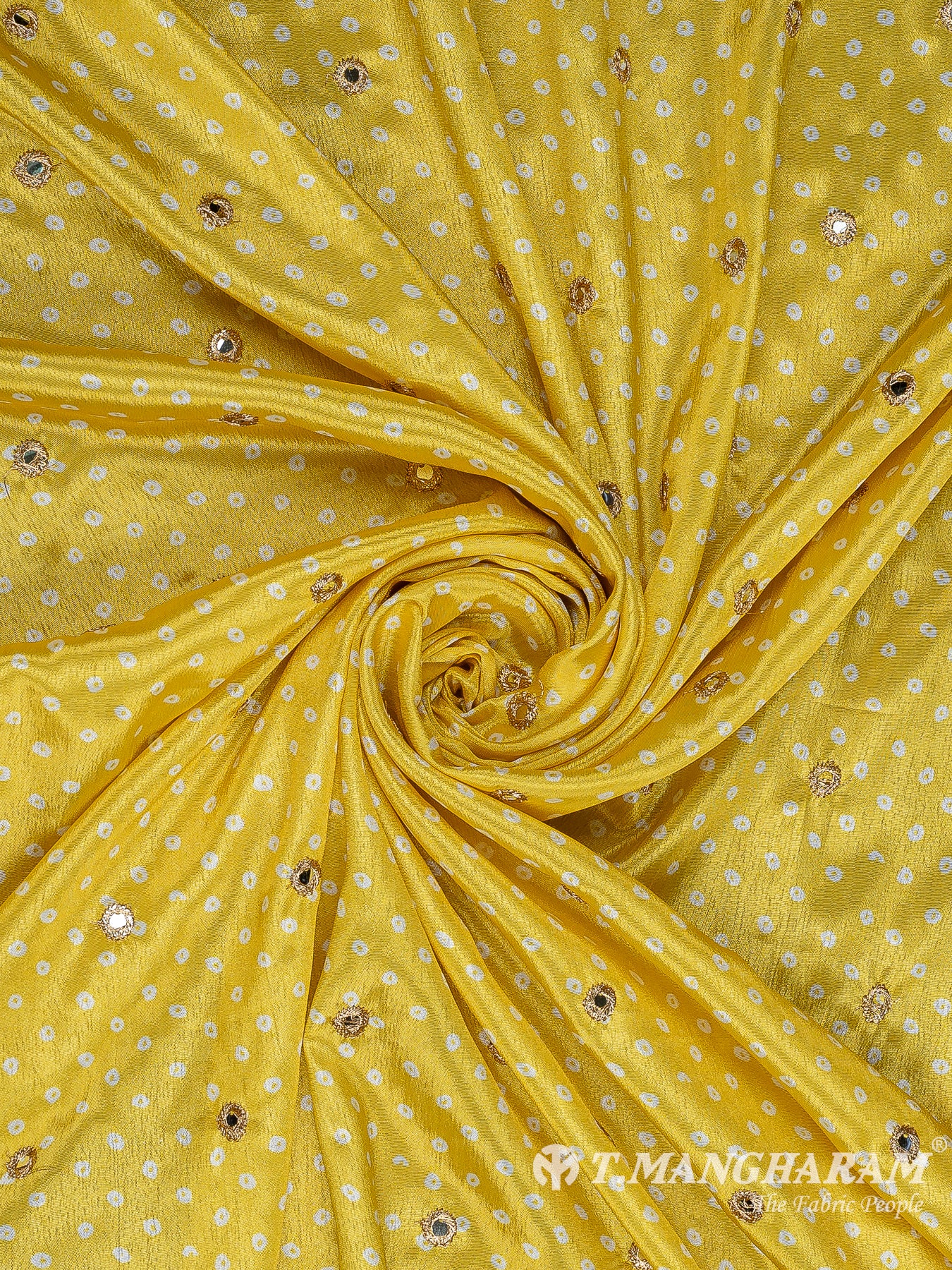 Yellow Chinnon Silk Fabric - EC11404