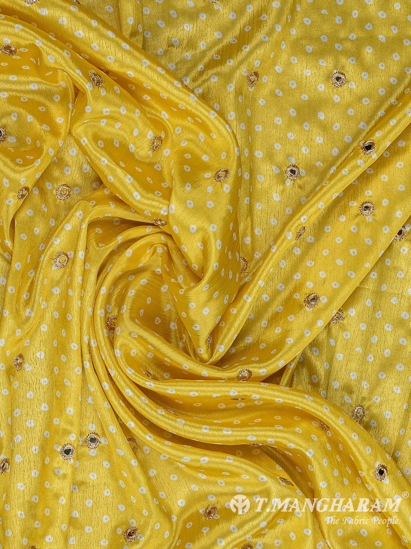 Yellow Chinnon Silk Fabric - EC11404