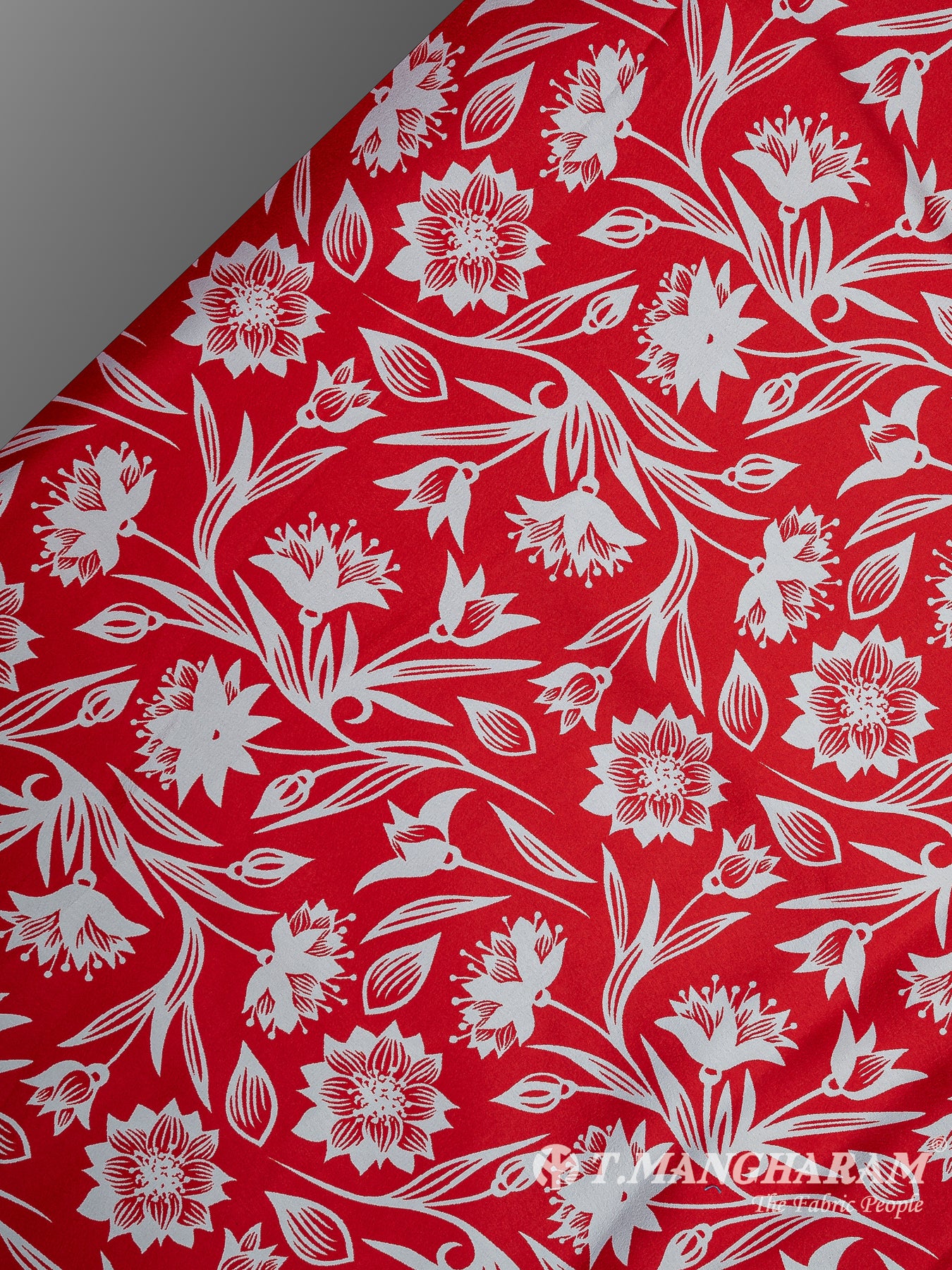 Red Satin Fabric - EC11388