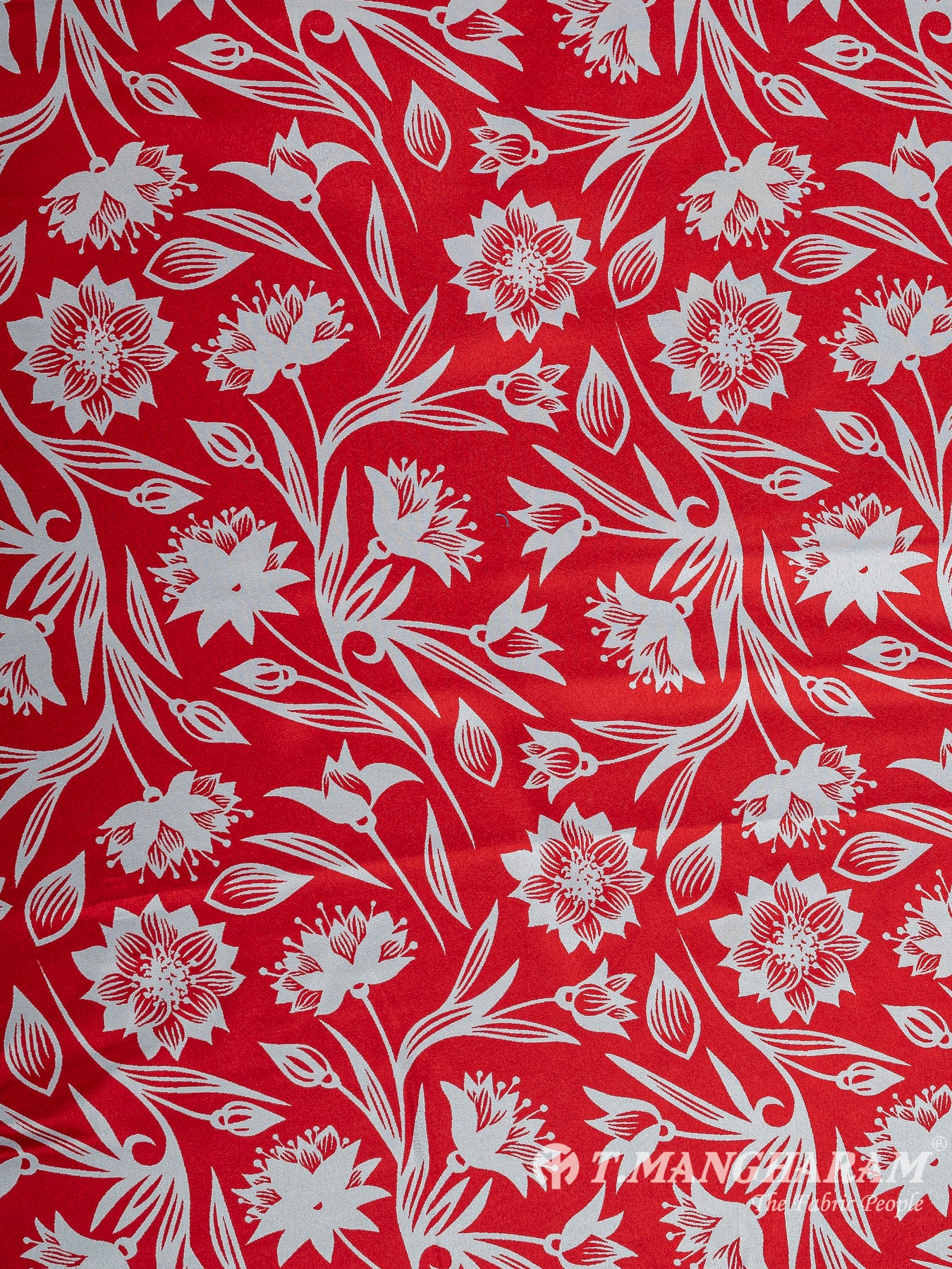 Red Satin Fabric - EC11388