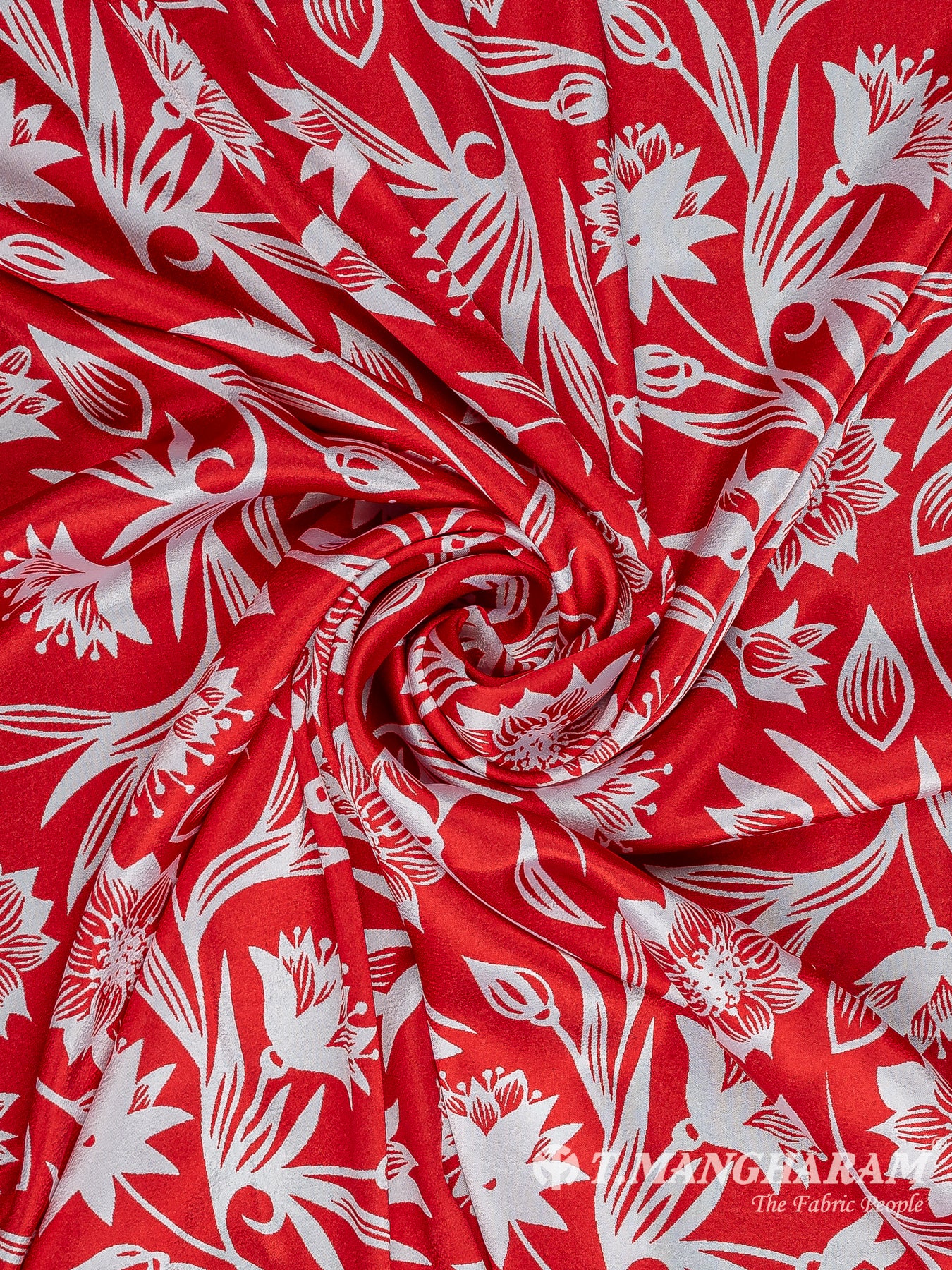 Red Satin Fabric - EC11388