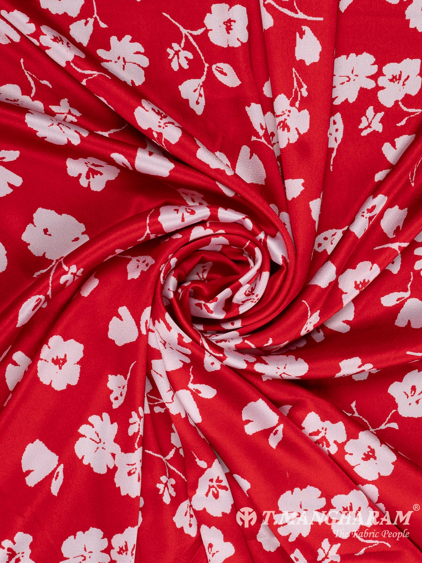 Red Satin Fabric - EC11390