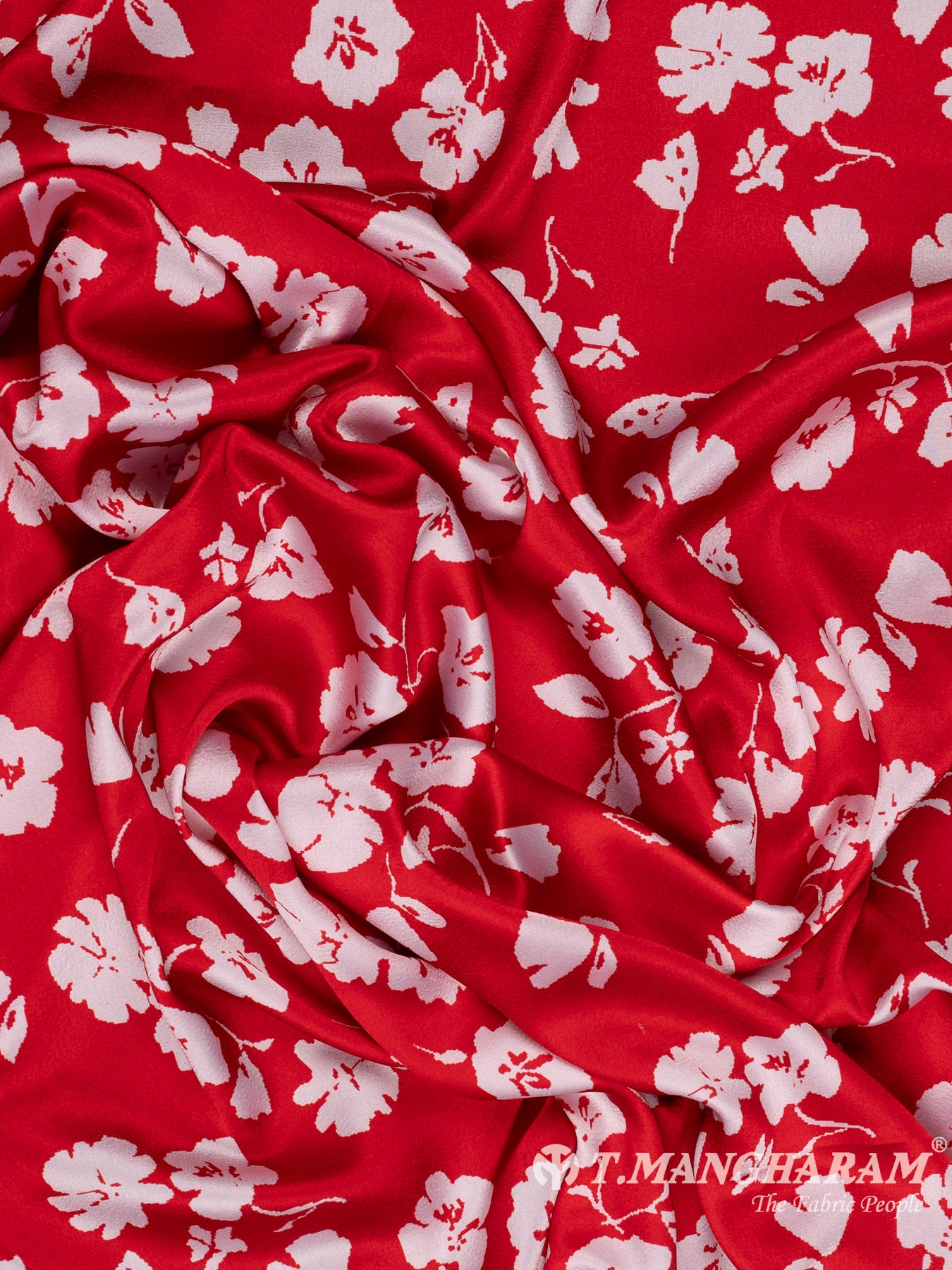 Red Satin Fabric - EC11390