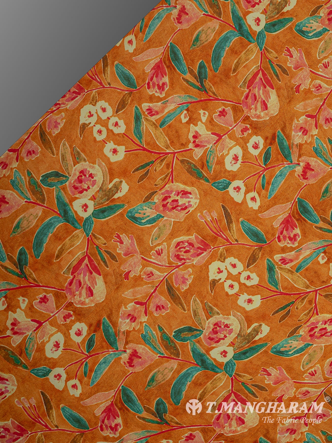 Orange Georgette Fabric - EC11423