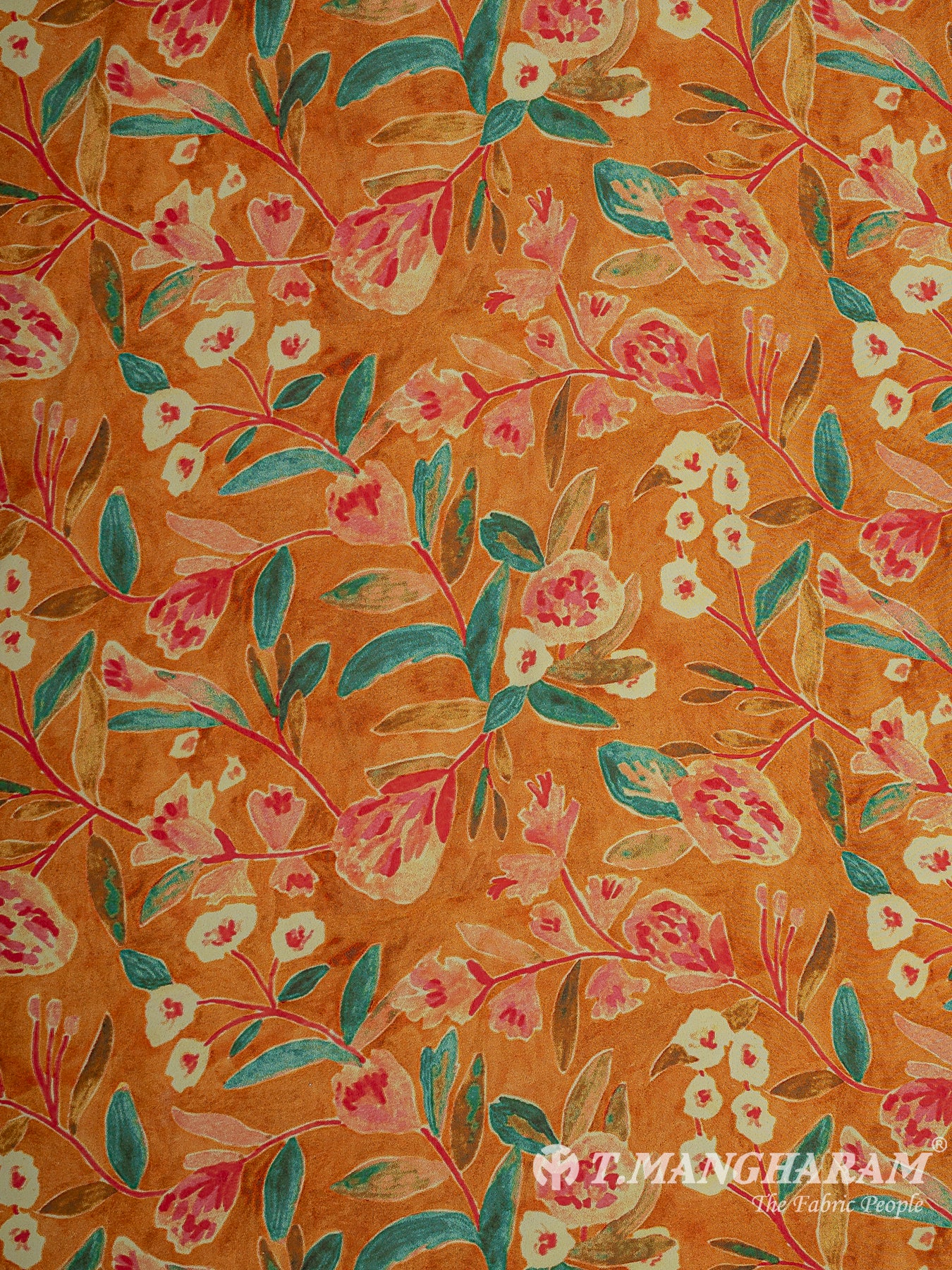 Orange Georgette Fabric - EC11423