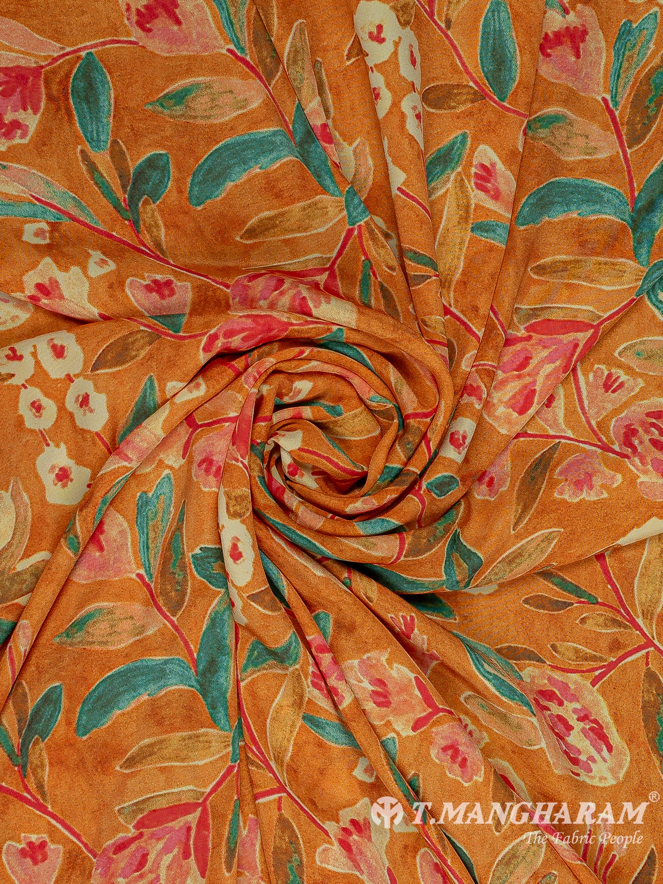 Orange Georgette Fabric - EC11423