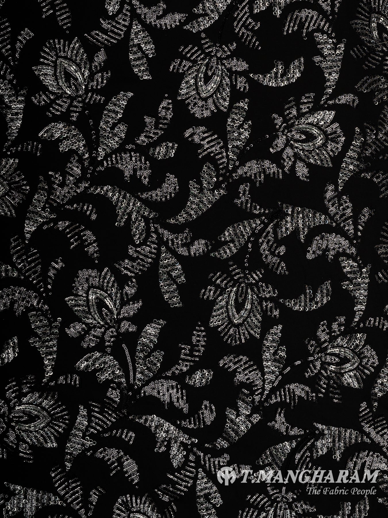 Black Fancy Net Fabric - EC11542