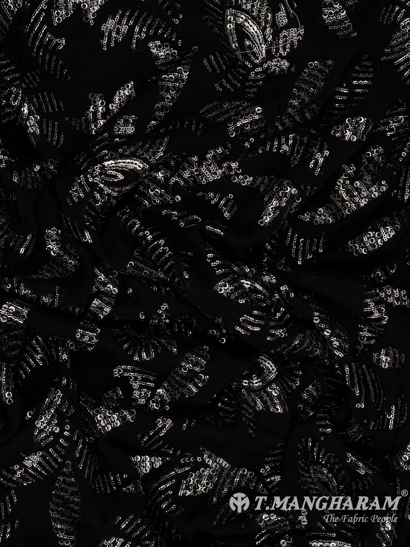 Black Fancy Net Fabric - EC11542