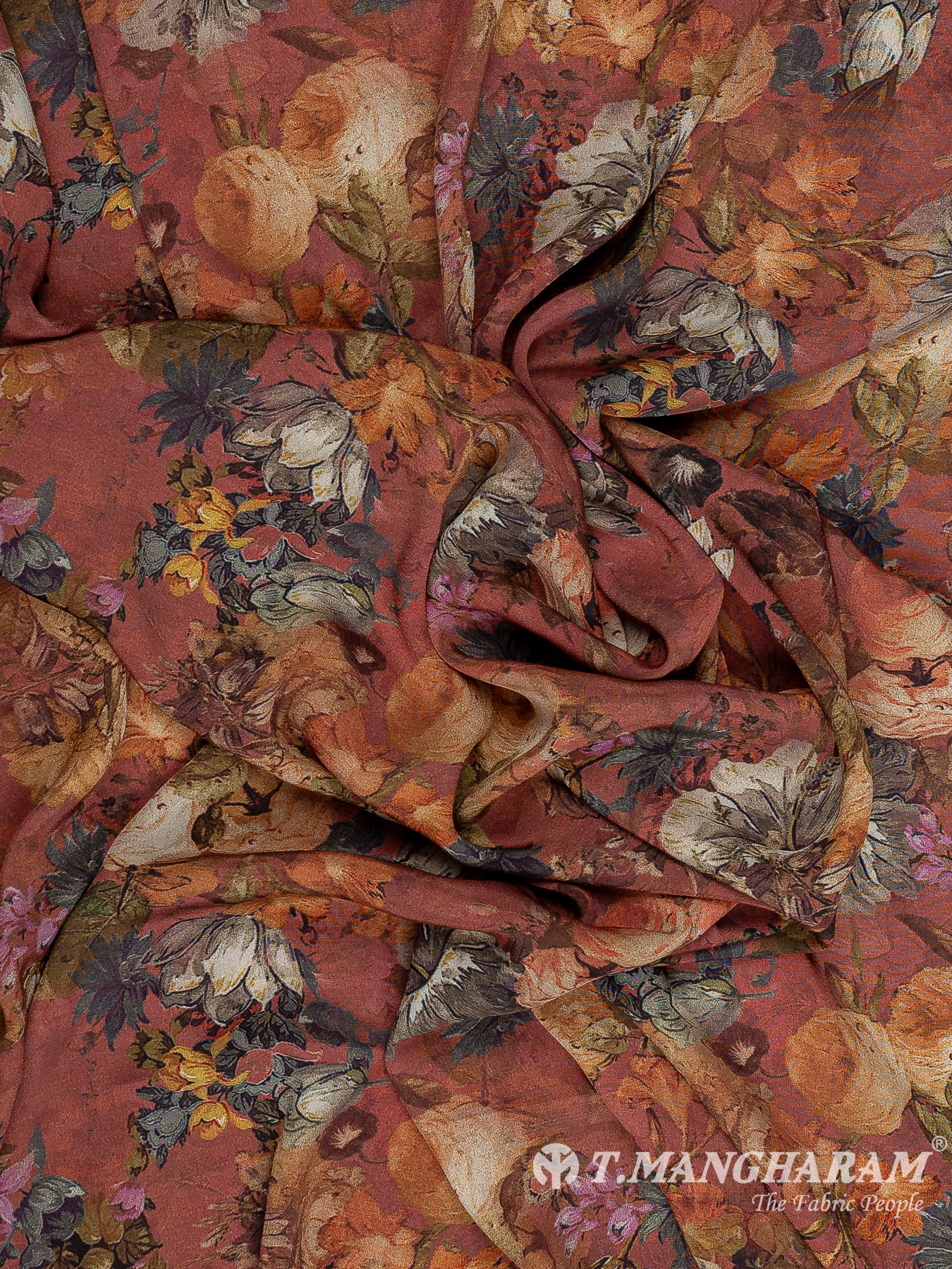 Brown Crepe Fabric - EC11417