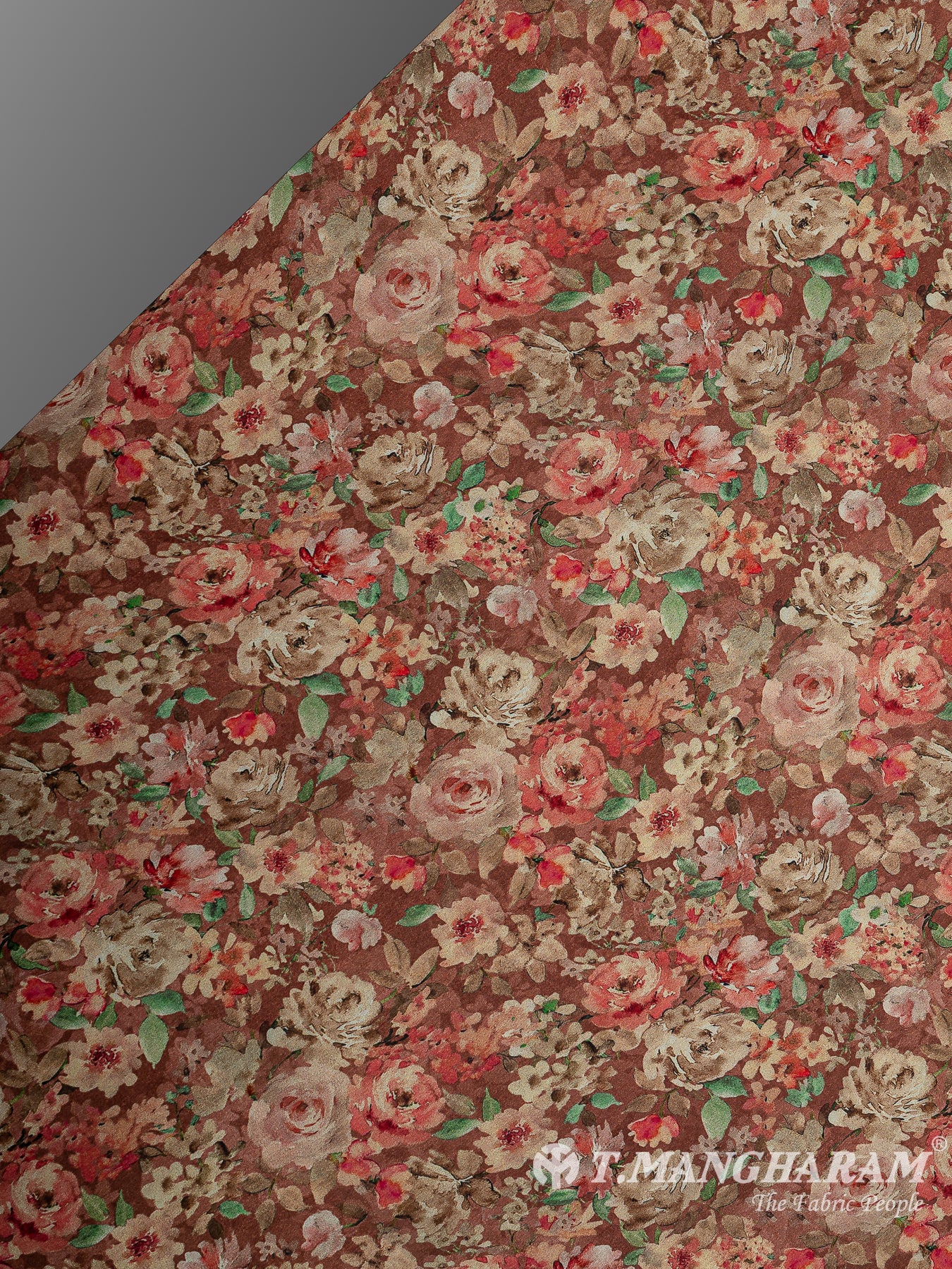 Brown Crepe Fabric - EC11416