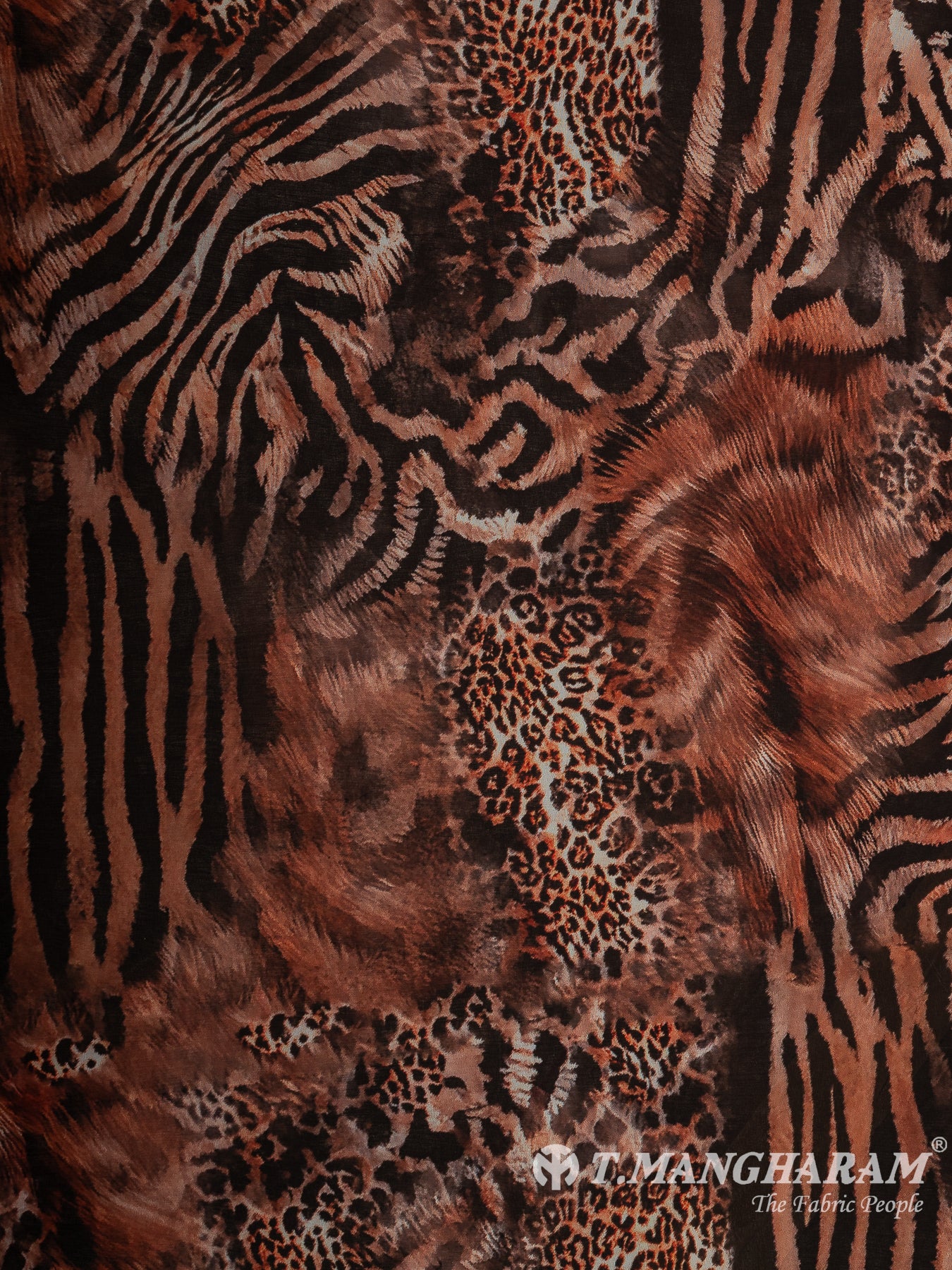 Brown Georgette Fabric - EC11381