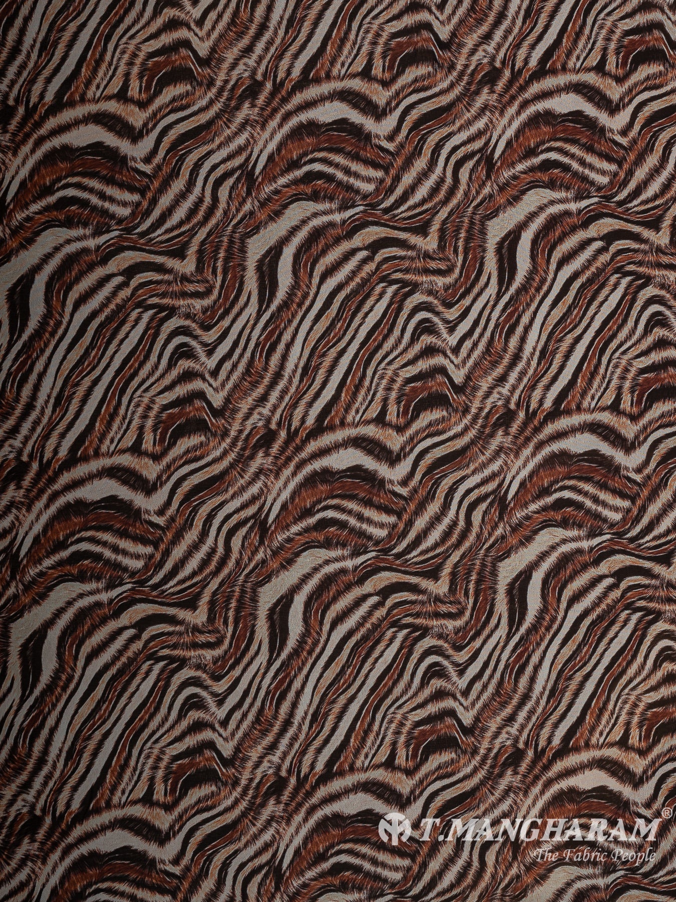 Brown Georgette Fabric - EC11383