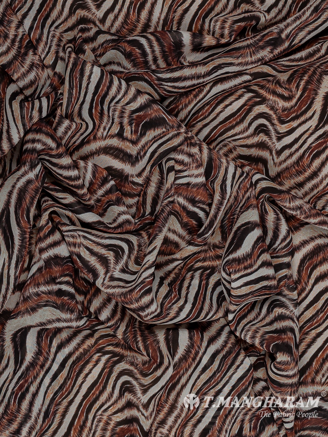 Brown Georgette Fabric - EC11383