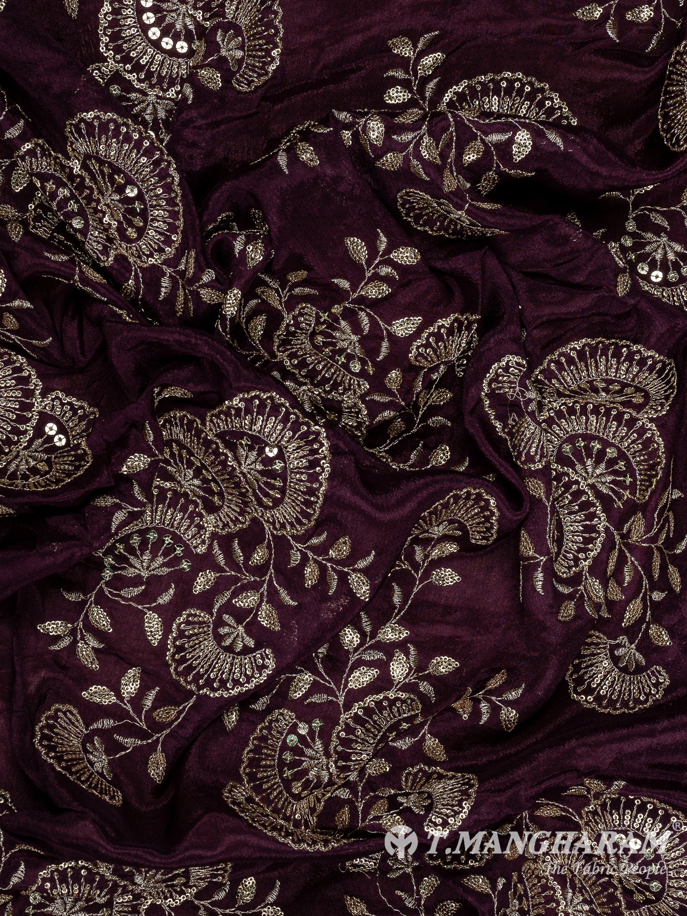 Purple Chinnon Silk Fabric - EA3655