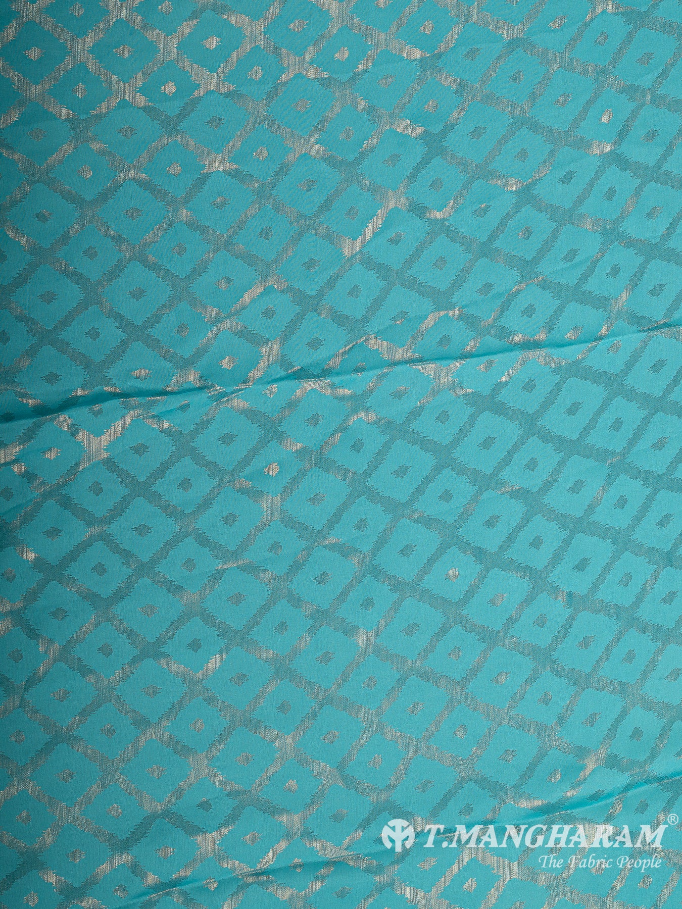 Blue Georgette Satin Fabric - EC11616