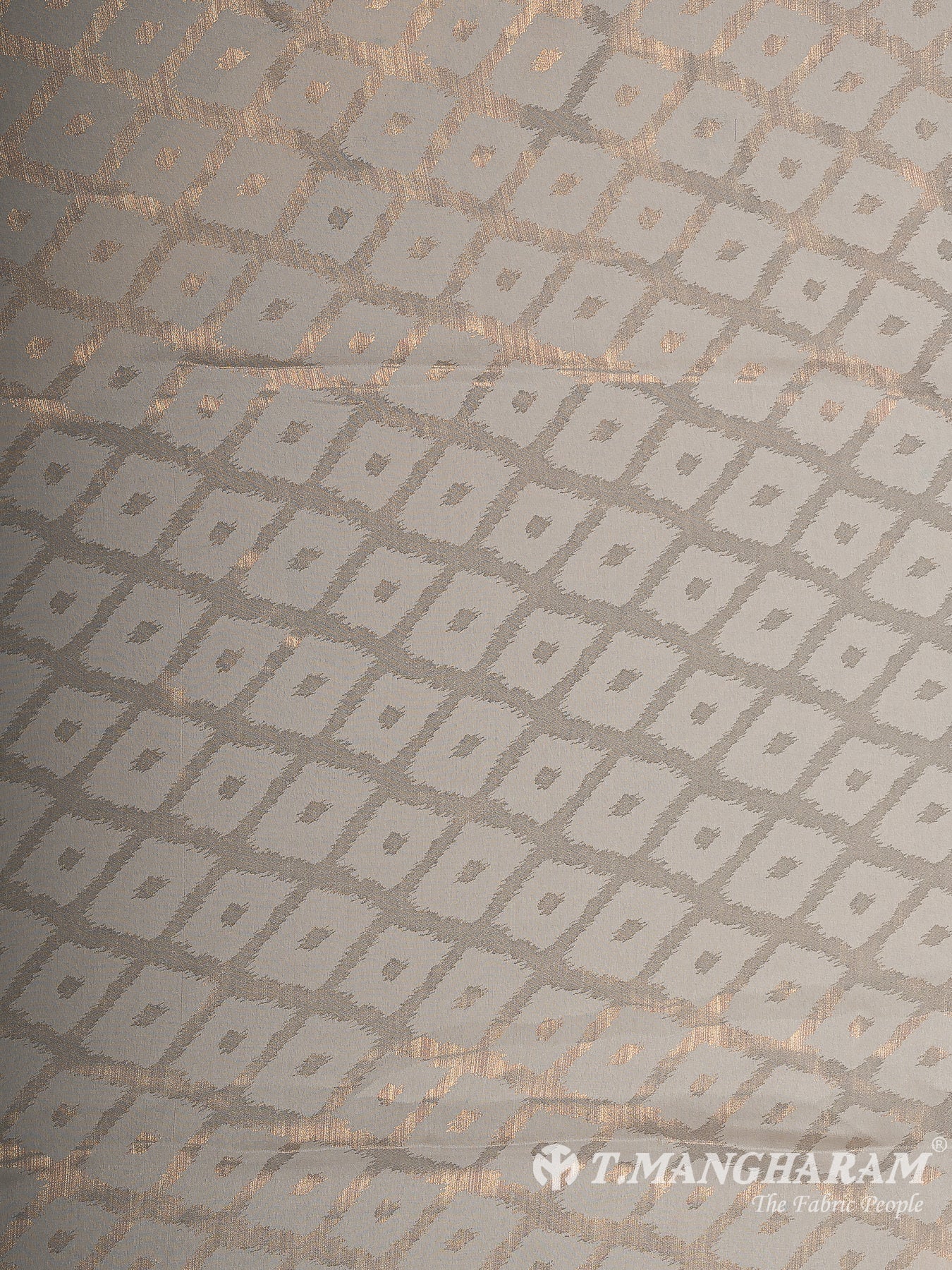 Beige Georgette Satin Fabric - EC11624