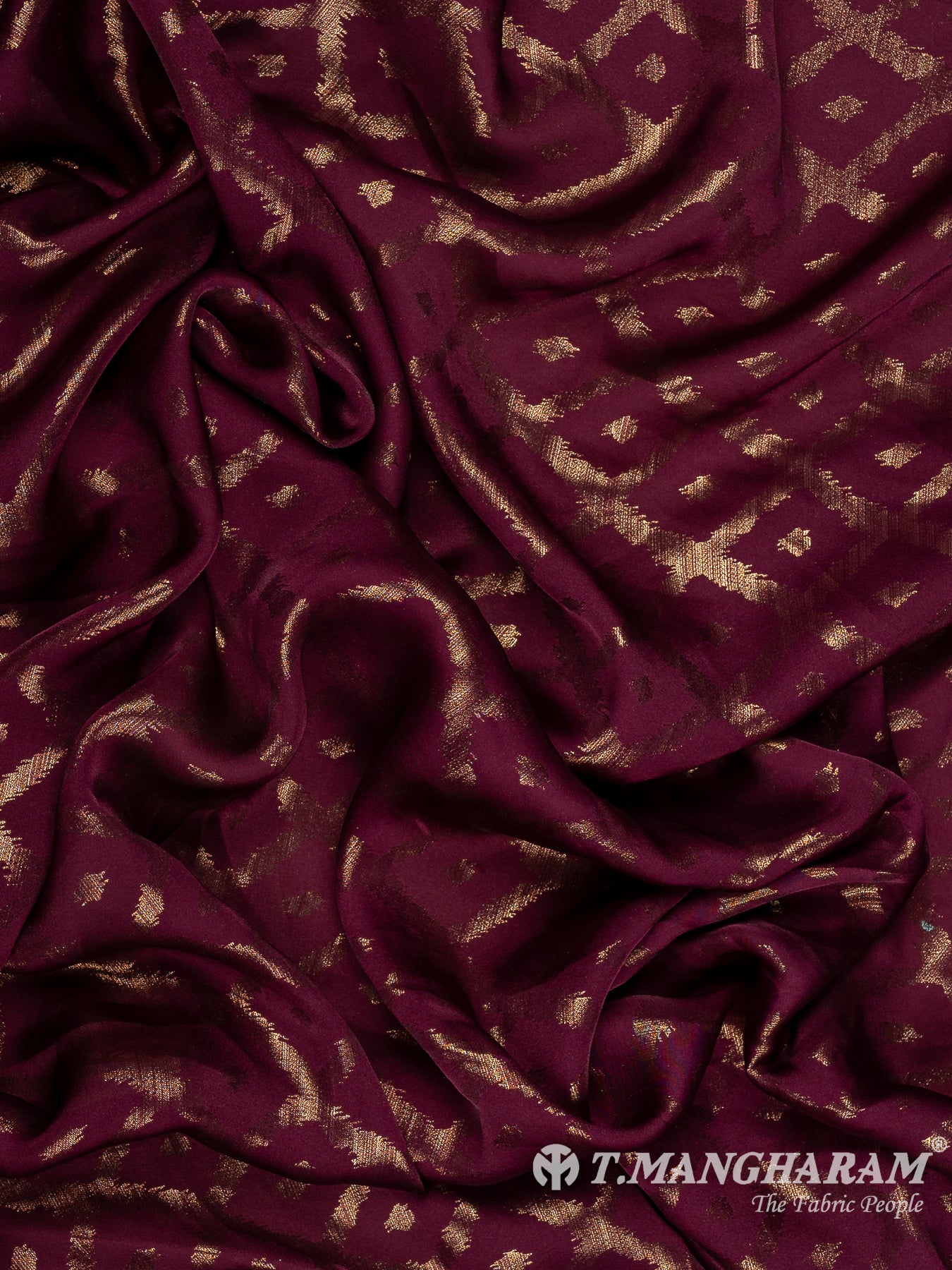 Purple Georgette Satin Fabric - EC11614