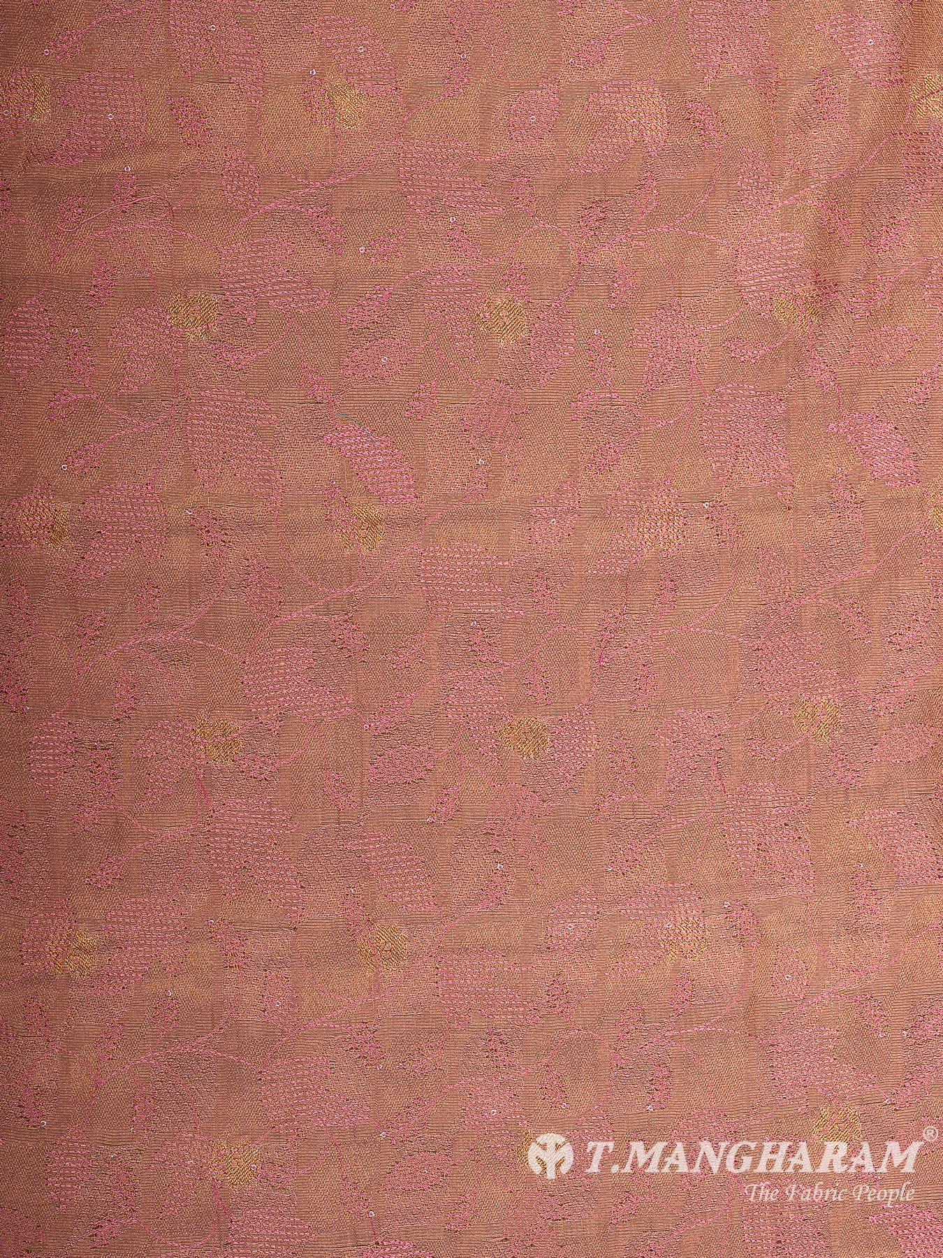 Pink Semi Banaras Fabric - EC11606