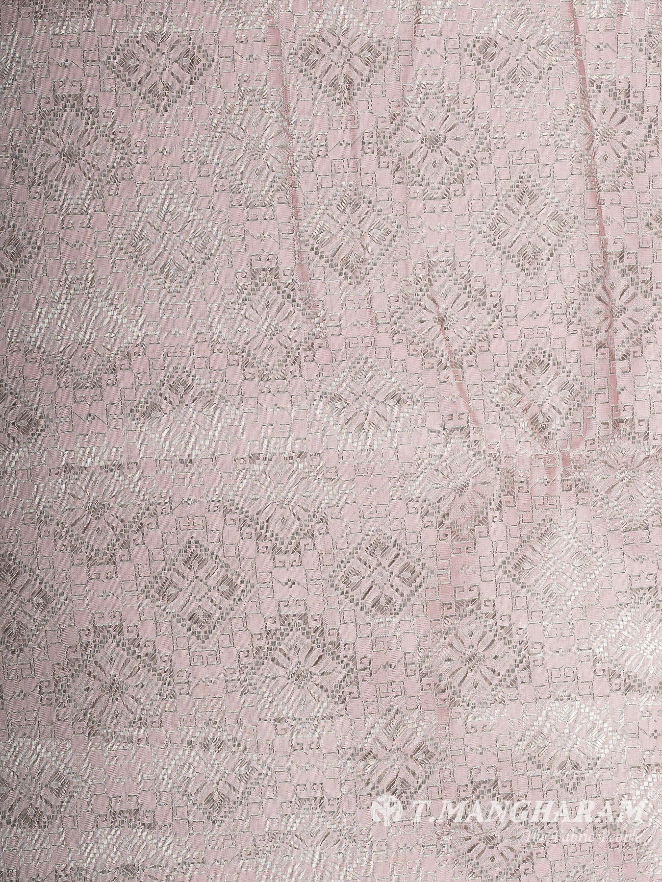 Pink Semi Banaras Fabric - EB8665