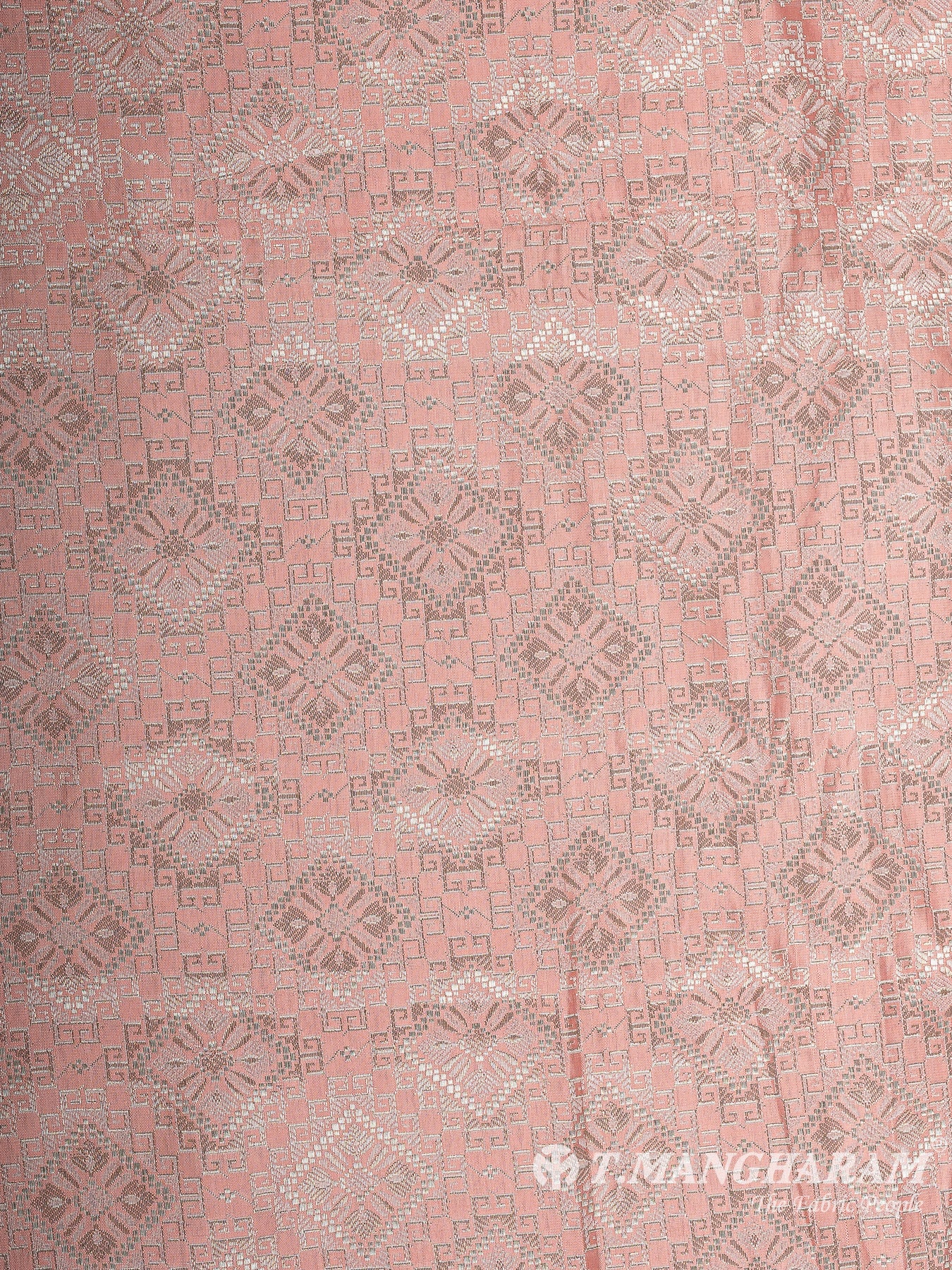 Pink Semi Banaras Fabric - EB8671