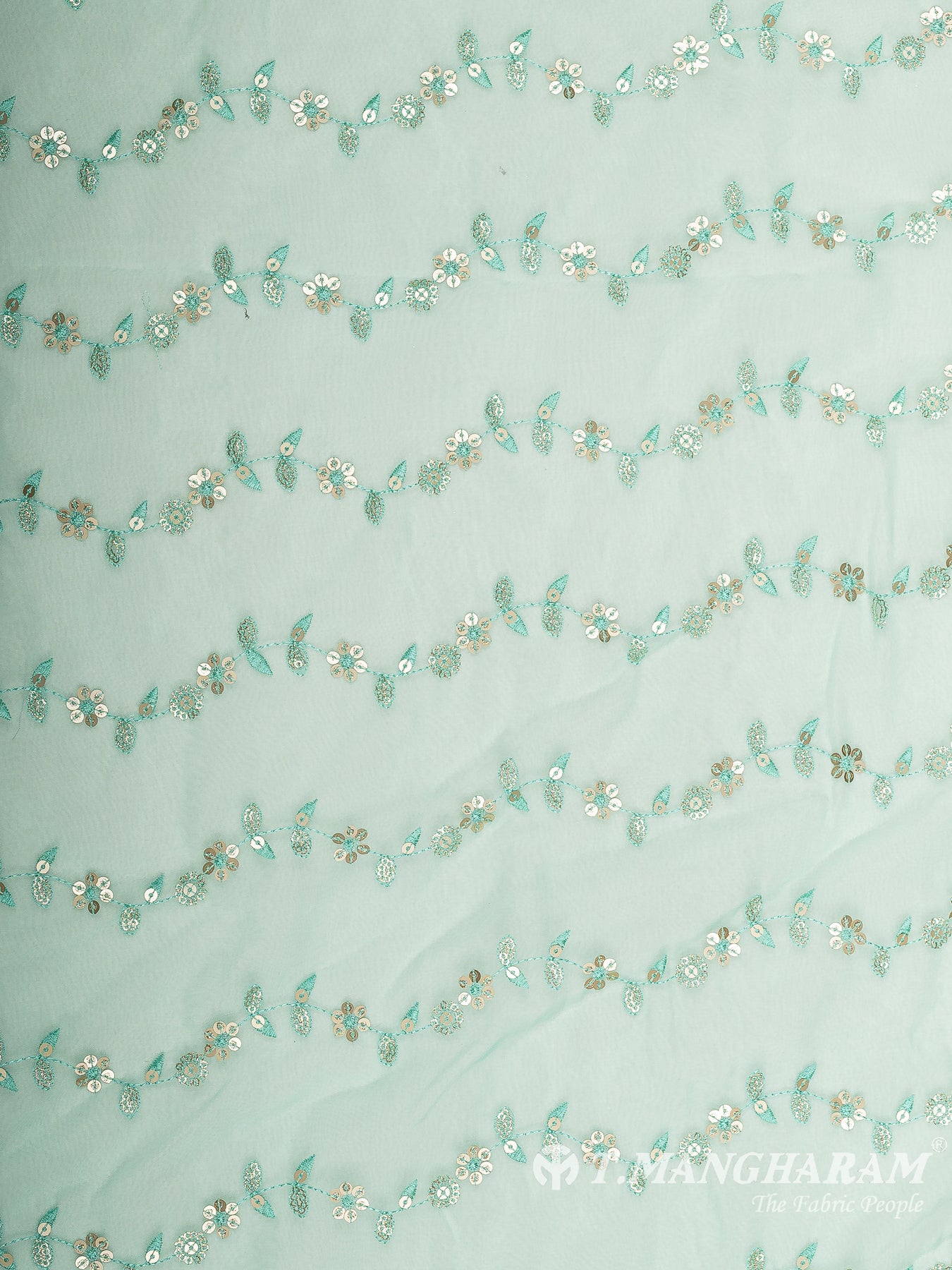 Green Organza Fabric - EB8656