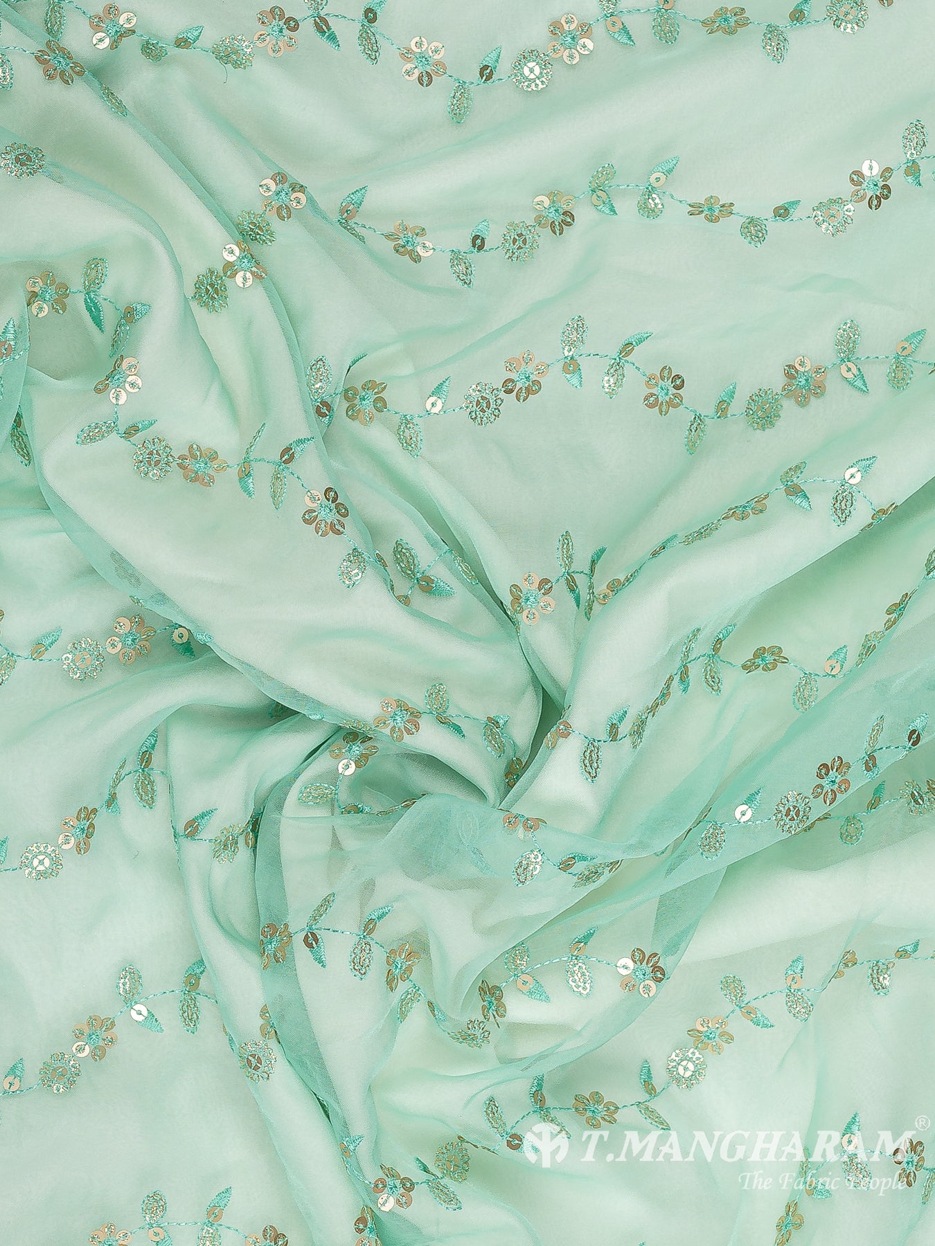 Green Organza Fabric - EB8656