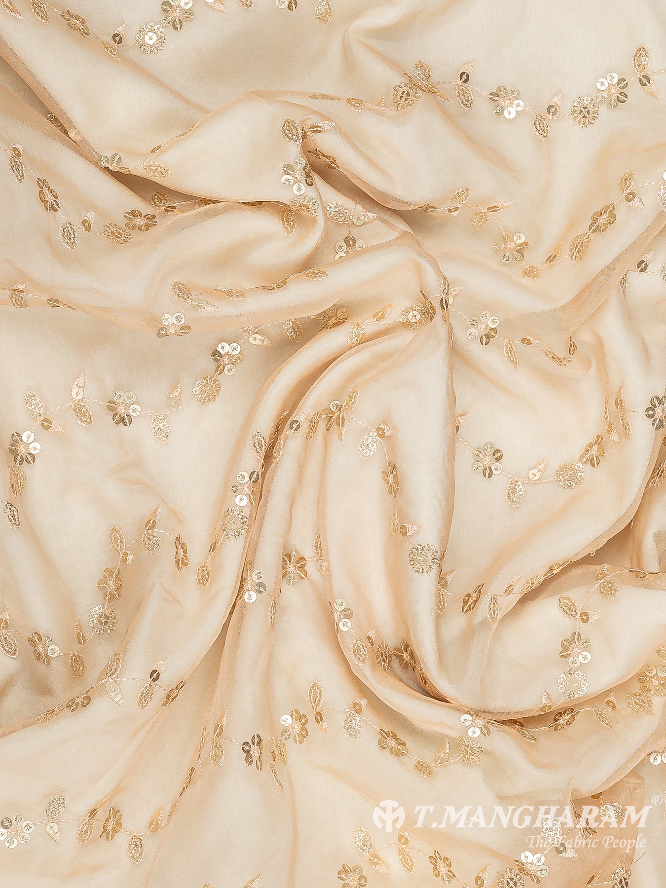 Fawn Organza Fabric - EB8654