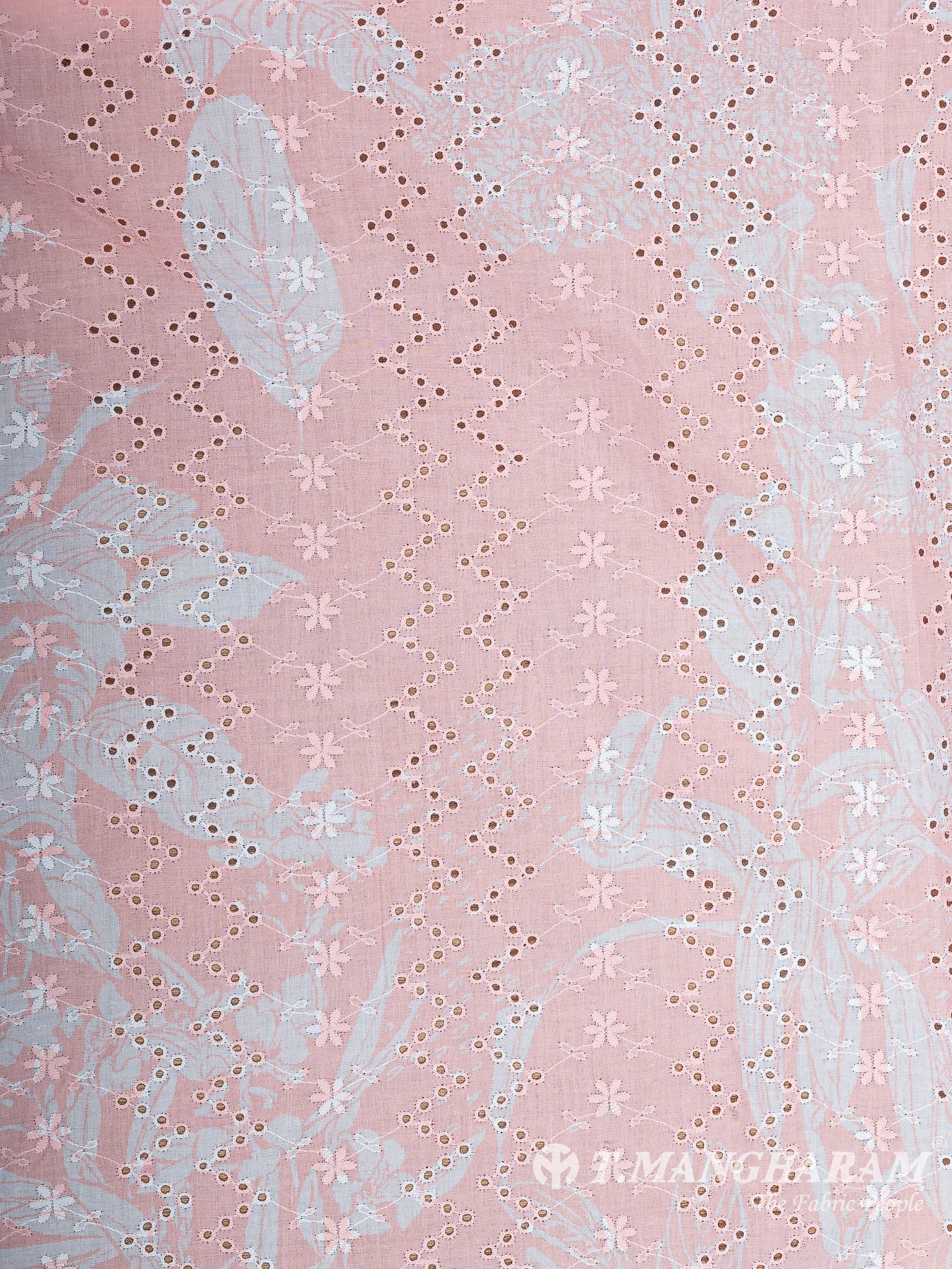 Pink Cotton Embroidery Fabric - EB8702